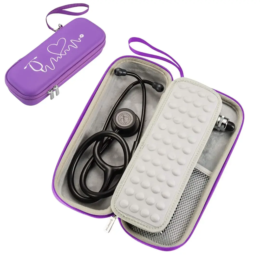 Caseling Hard Stethoscope Case Purple | Fits Littmann Classic III, Cardiology IV, MDF Acoustica, Nurse Accessories - main product image