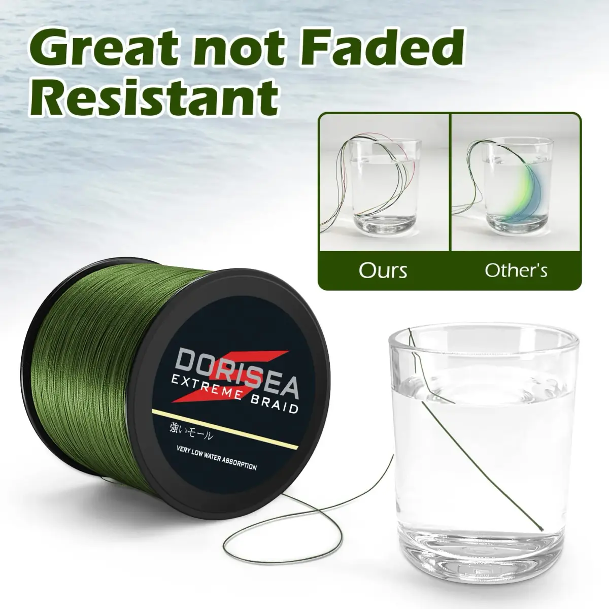 Dorisea Extreme Braid 40lb/0.32mm Black Braided Fishing Line 100m (109 Yards) | Zero Stretch Superline - view 5