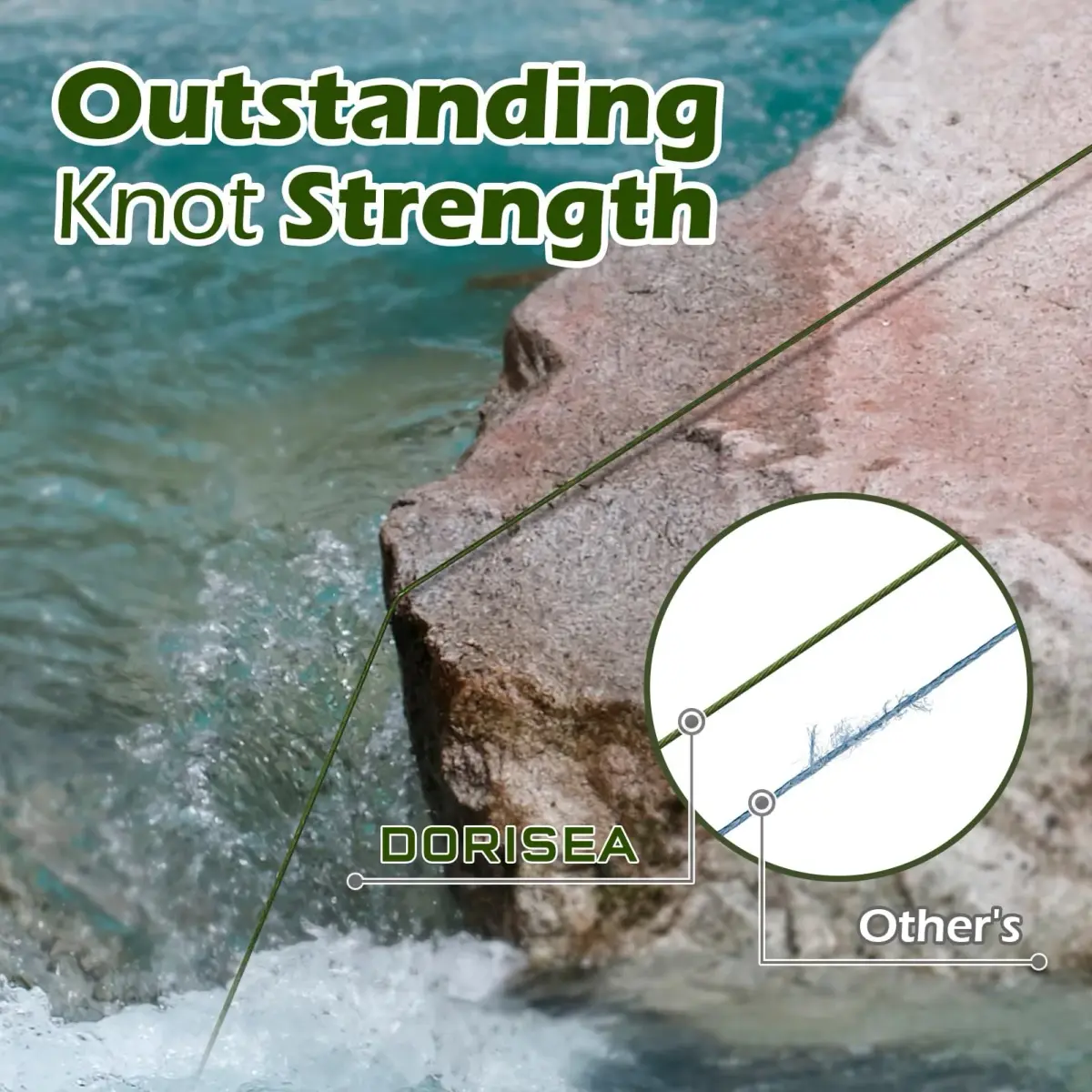 Dorisea Extreme Braid Black Braided Fishing Line 100m (109Yards) 80lb | Zero Stretch & High Abrasion Resistance - view 8