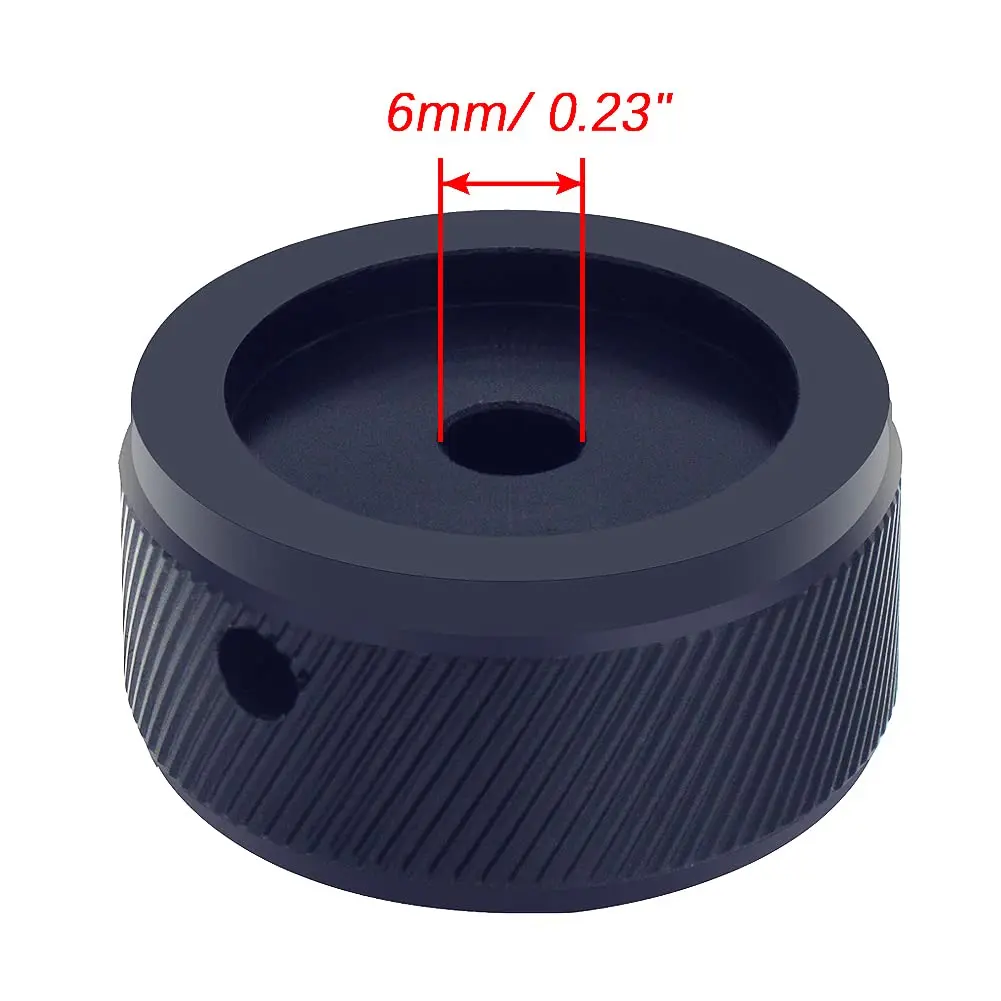 mxuteuk Black Aluminum Alloy Potentiometer Control Knob 6mm | Durable, Long-Life Guitar Accessory - view 2