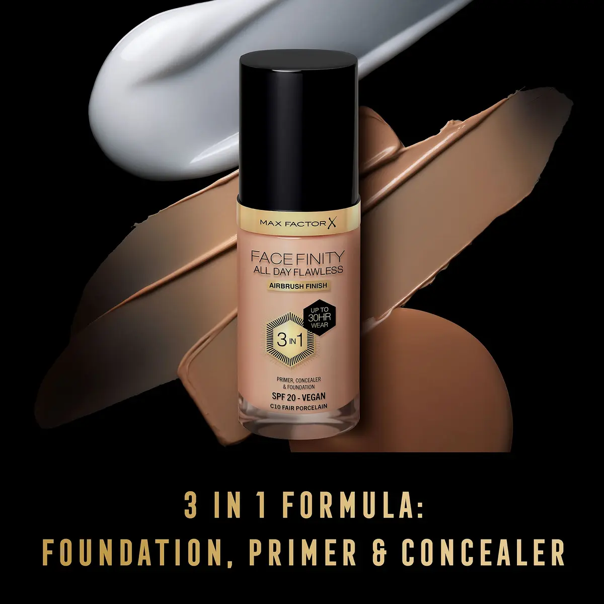 Max Factor Facefinity 3-in-1 SPF 20 Foundation 30 ml | Flawless Matte Finish with SPF Protection - view 5