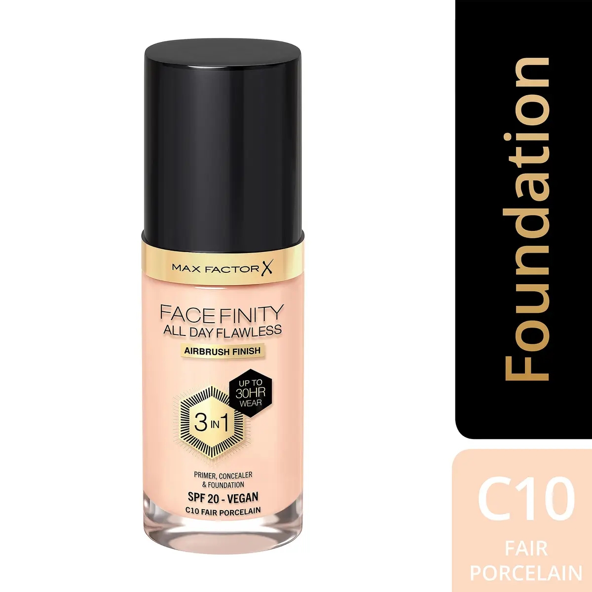 Max Factor Facefinity 3-in-1 SPF 20 Foundation 30 ml | Flawless Matte Finish with SPF Protection - view 2