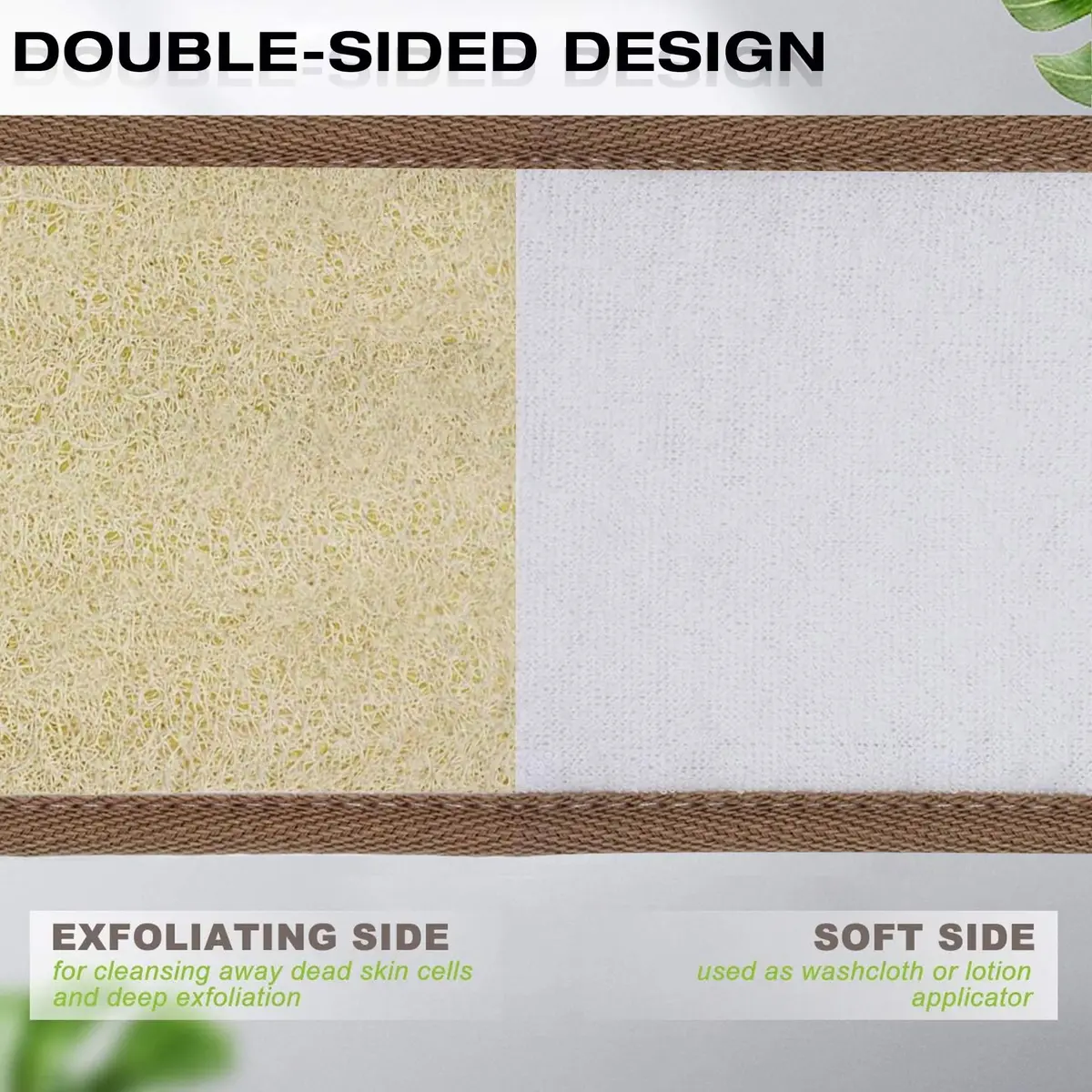 METLUCK 50 Inch Extra Long Natural Exfoliating Loofah Back Scrubber for Shower | Deep Clean & Invigorate Your Skin - view 3
