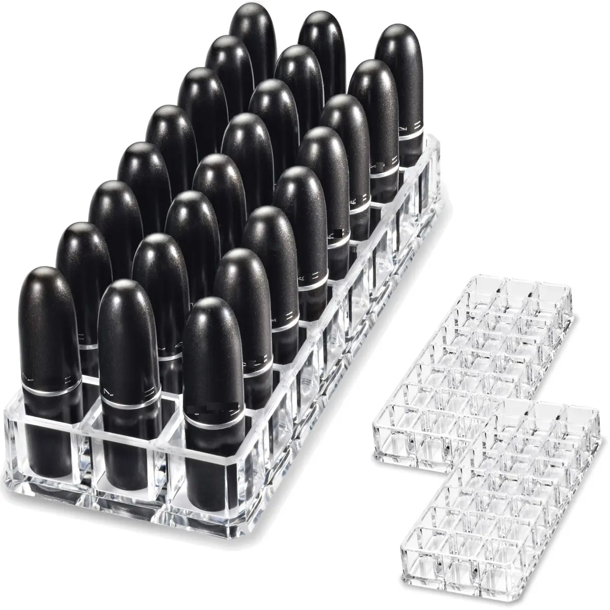 BY ALEGORY Acrylic Lipstick Makeup Organizer 24 Space | Clear Durable Acrylic - main product image