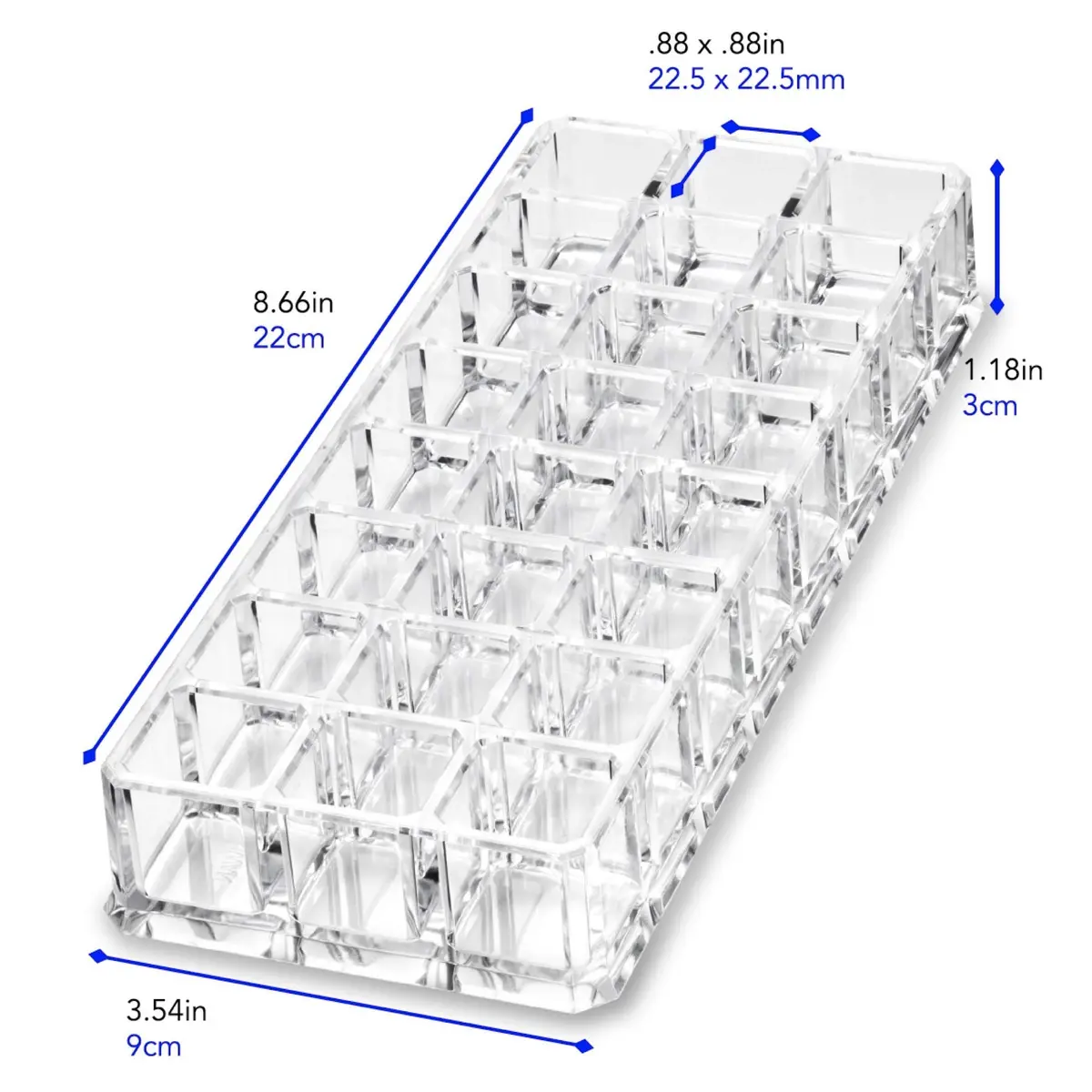 BY ALEGORY Acrylic Lipstick Makeup Organizer 24 Space | Clear Durable Acrylic - view 6