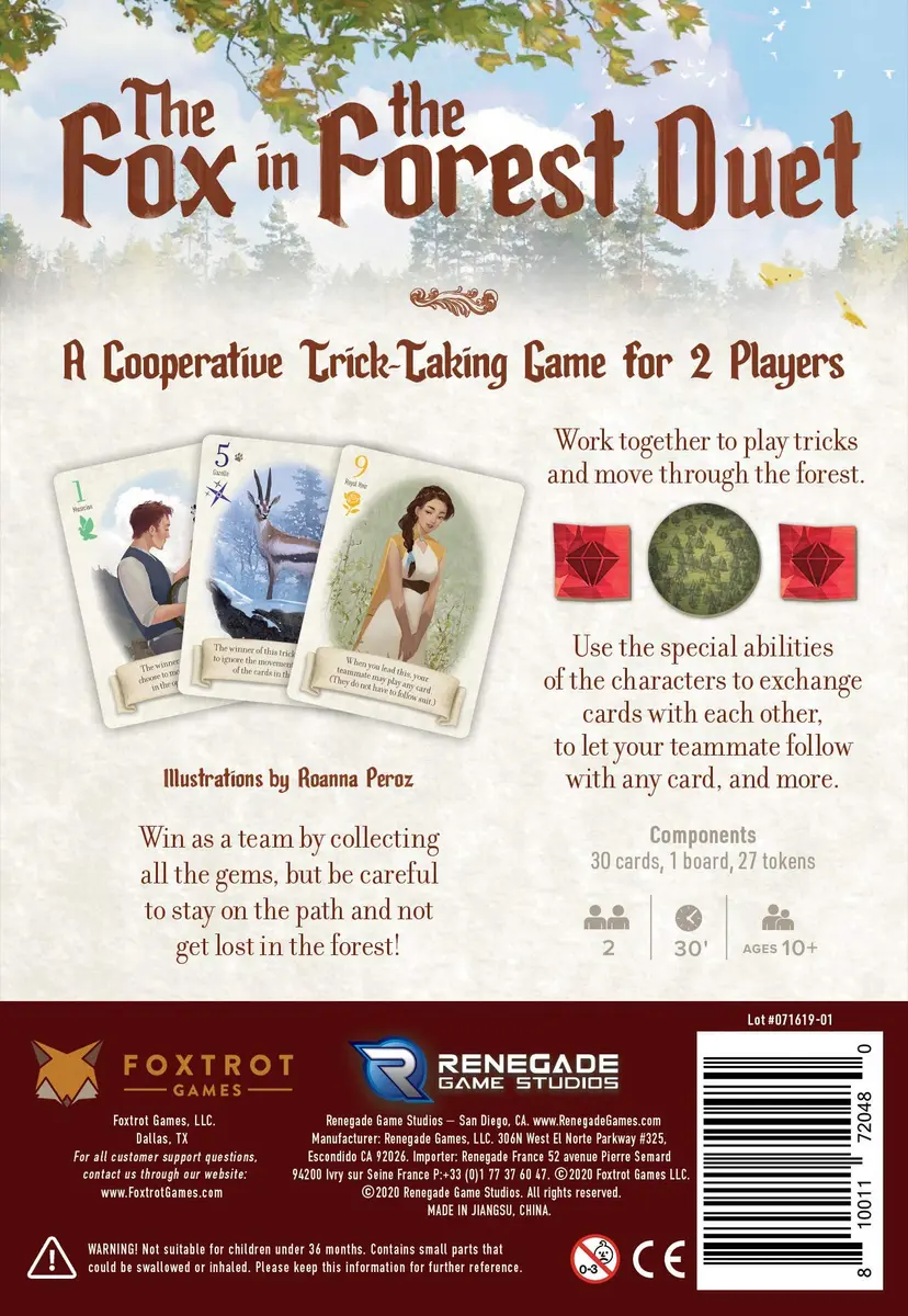 Renegade Game Studios Fox in the Forest Duet 2 Player Card Game | Cooperative & Travel-Friendly (4.5 x 6.5 in) - view 2
