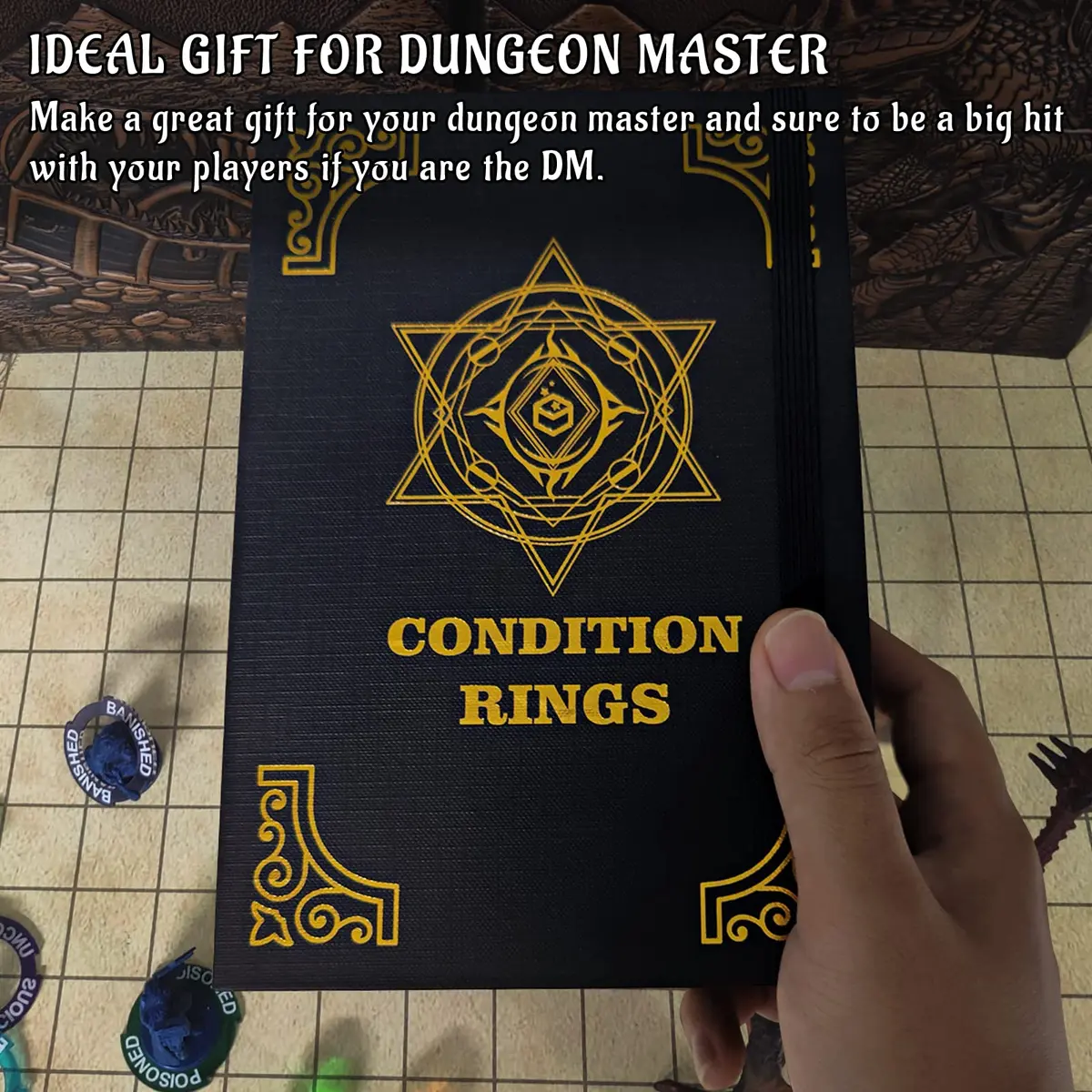 CZYY RPG Condition Rings, 96 Status Effect Markers with Storage Box | D&D 5E Compatible, Fantasy Theme - view 6