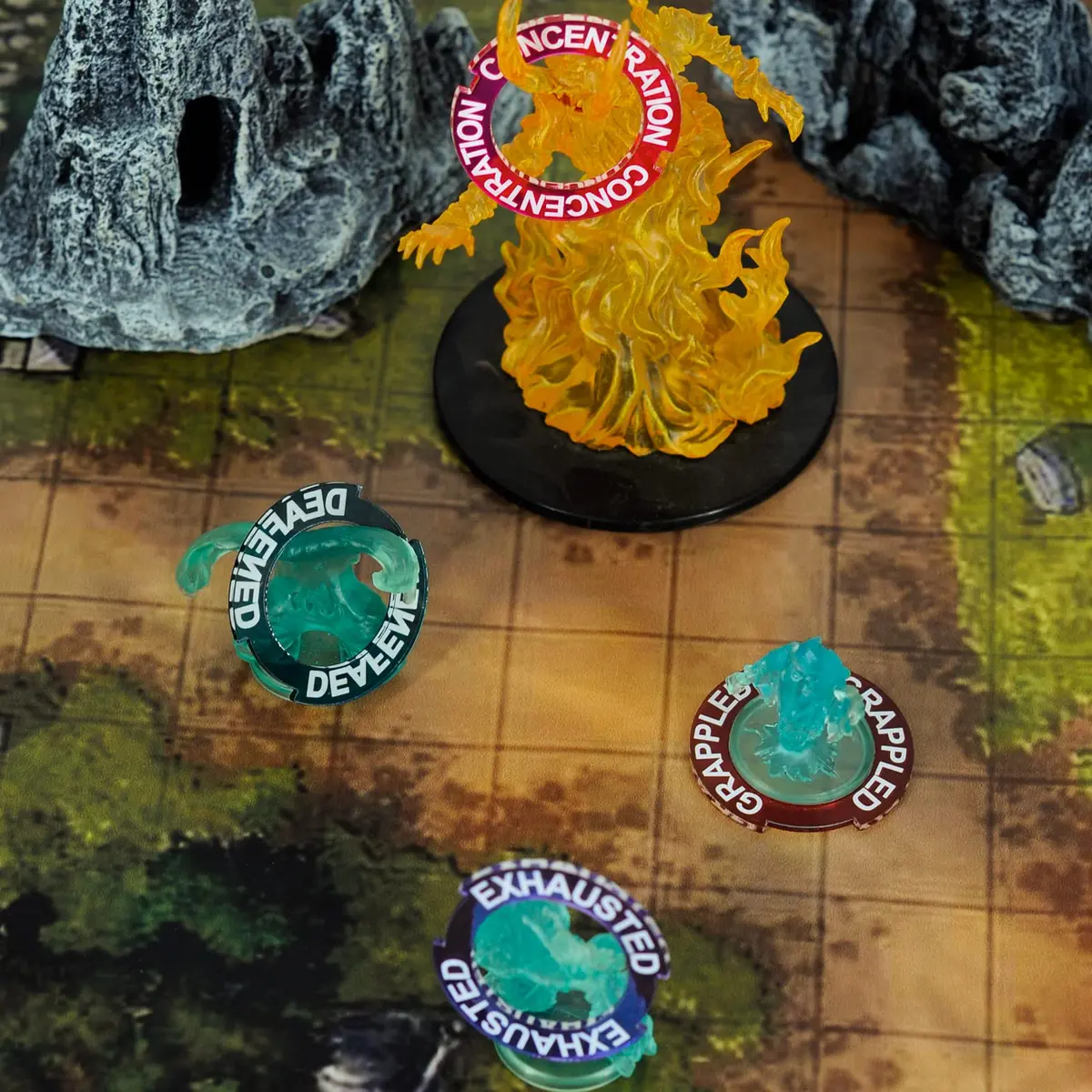 CZYY RPG Condition Rings, 96 Status Effect Markers with Storage Box | D&D 5E Compatible, Fantasy Theme - view 8