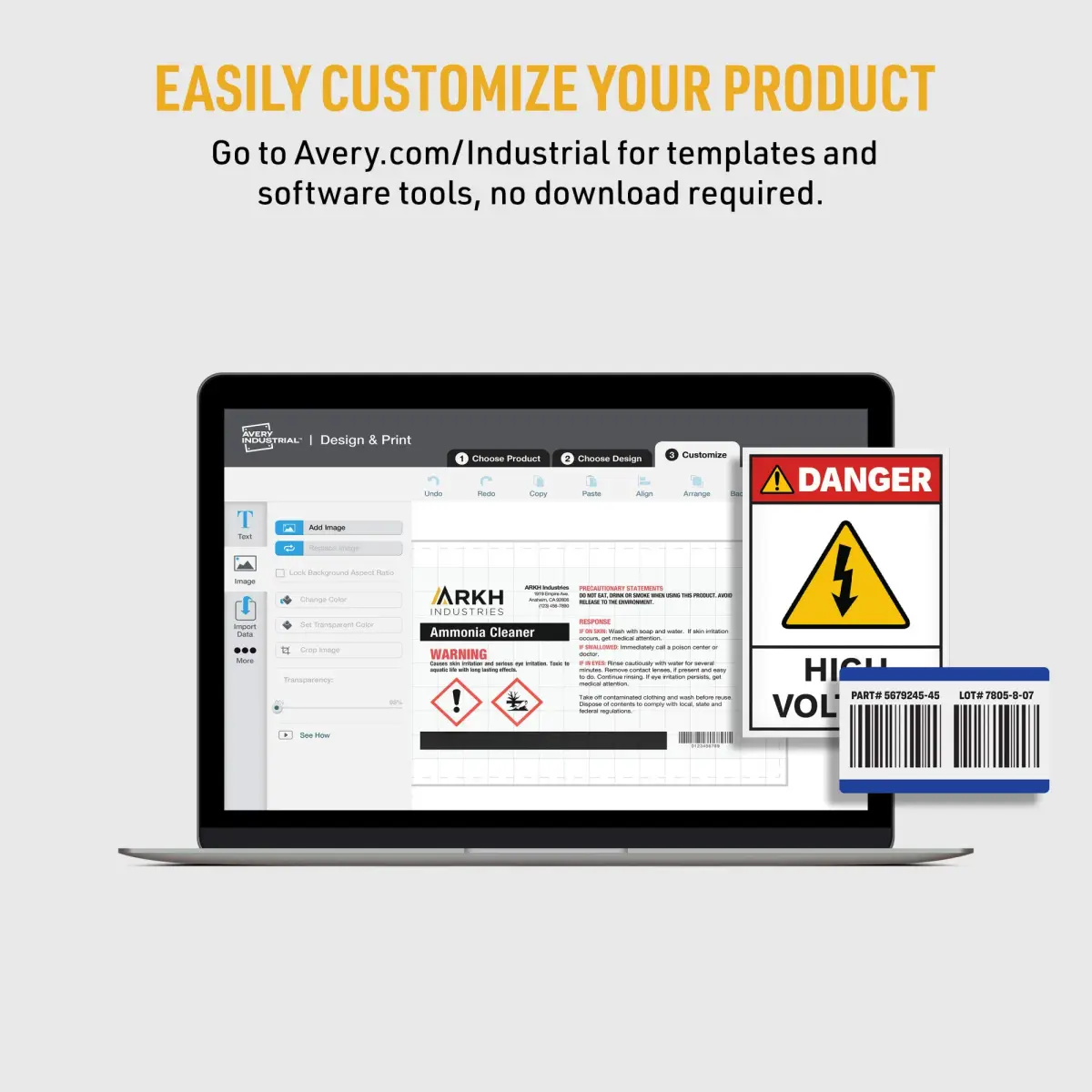 Avery White Asset Tag Labels 3/4" x 1-1/2" (320 Labels) | Waterproof & Chemical Resistant - view 3