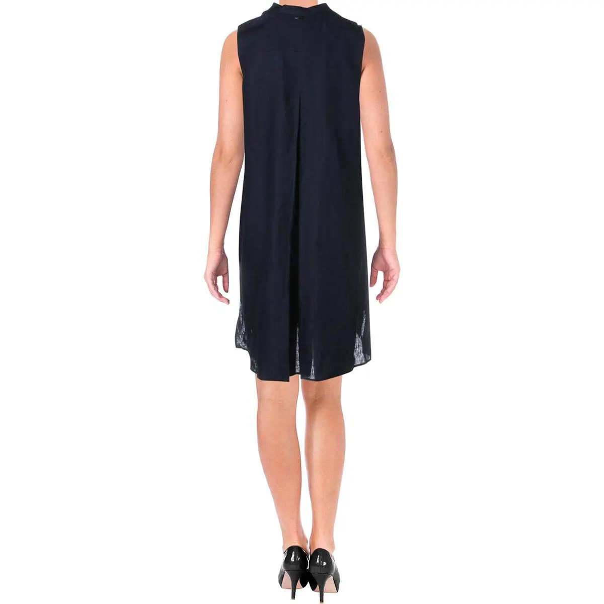 Anne Klein Linen Button Down Dress Eclipse M | Sleeveless, Linen Fabric, Regular Fit - view 3