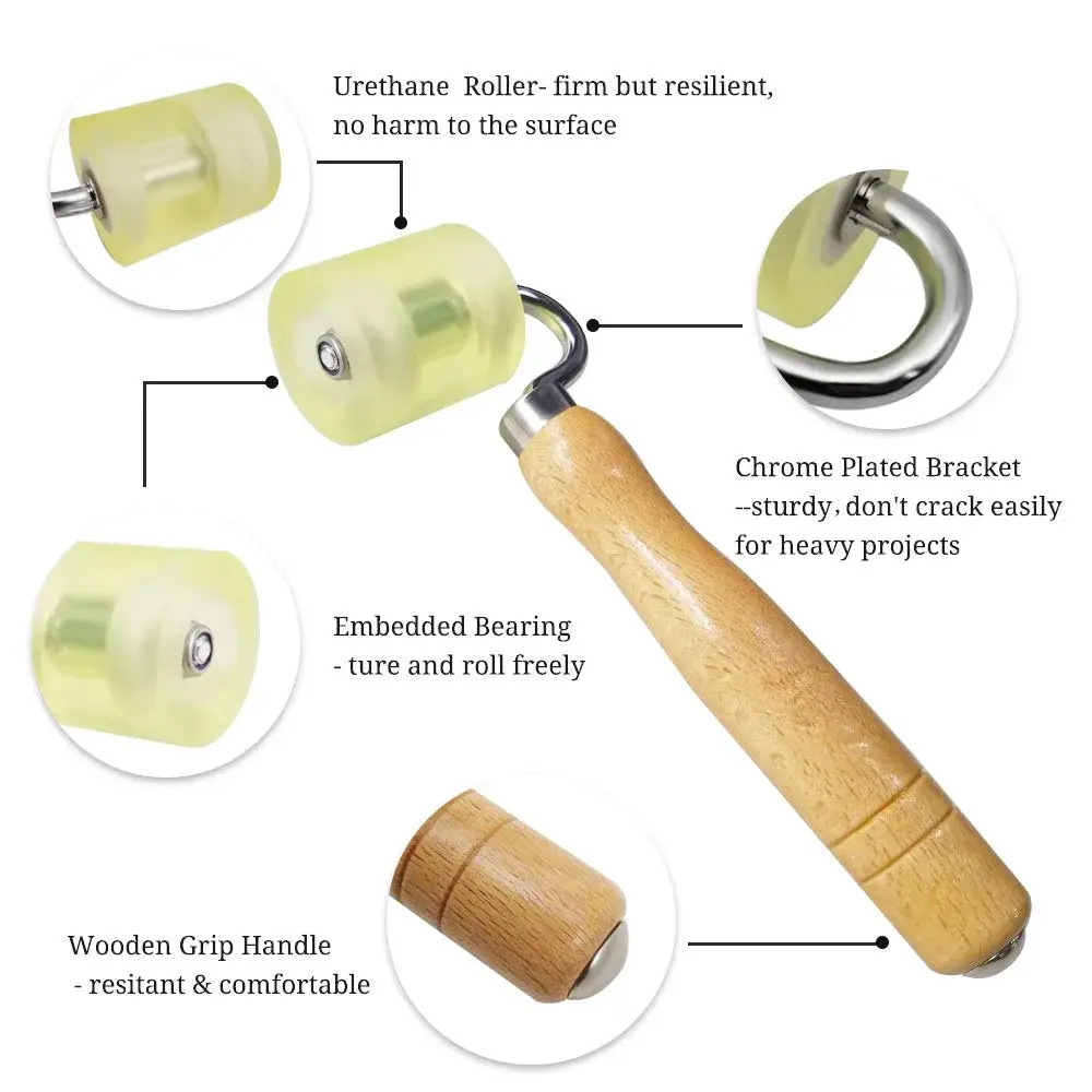 tiptopcarbon Wallpaper Tool Kit with Felt Squeegee & Seam Roller | 7-Piece Set - view 3