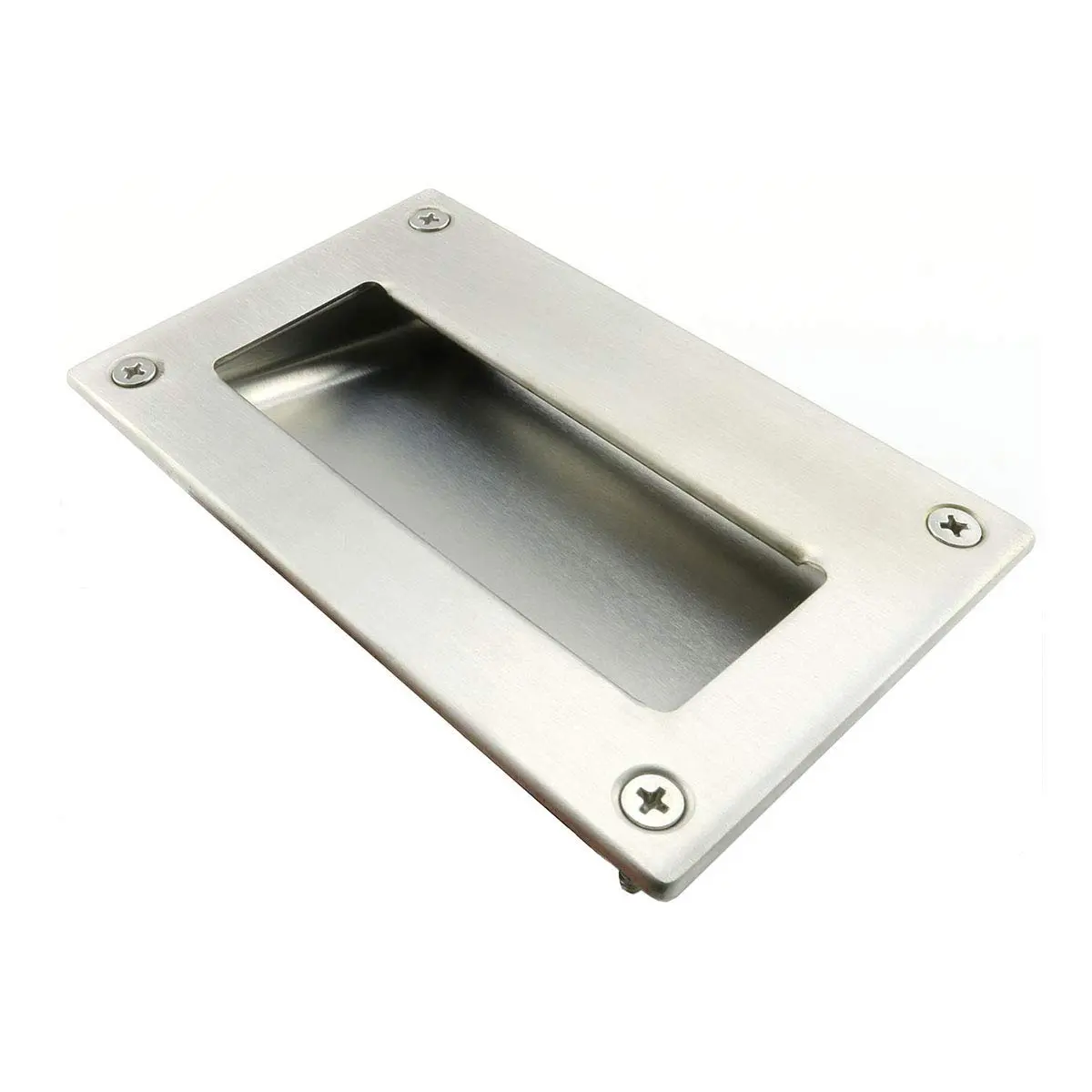 heyous Hidden Recessed Pull Handle 5x3.2 inch | Stainless Steel Square Flush Concealed Furniture Handle - view 3