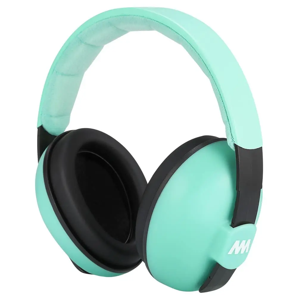 Mumba Baby Earmuffs Pink for Babies and Toddlers Ages 3-24+ Months | Noise Cancelling Headphones with 31dB NRR — Aqua - main product image
