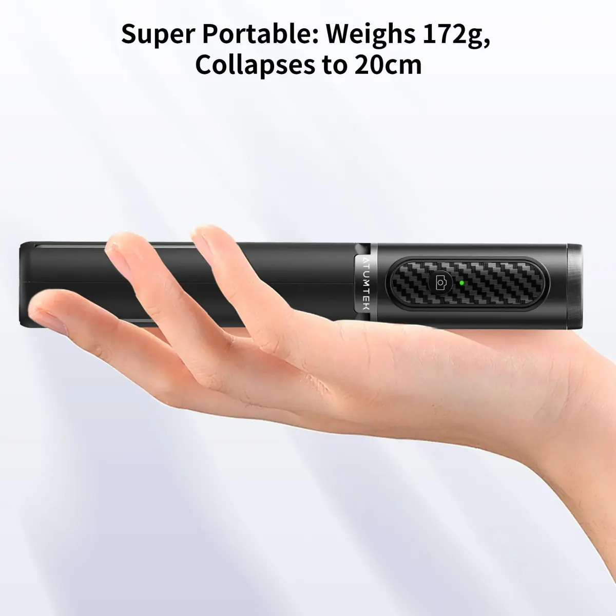 ATUMTEK Selfie Stick Tripod 80cm (31.3") with Bluetooth Remote | Integrated Aluminum Design for iPhone & Samsung - view 5