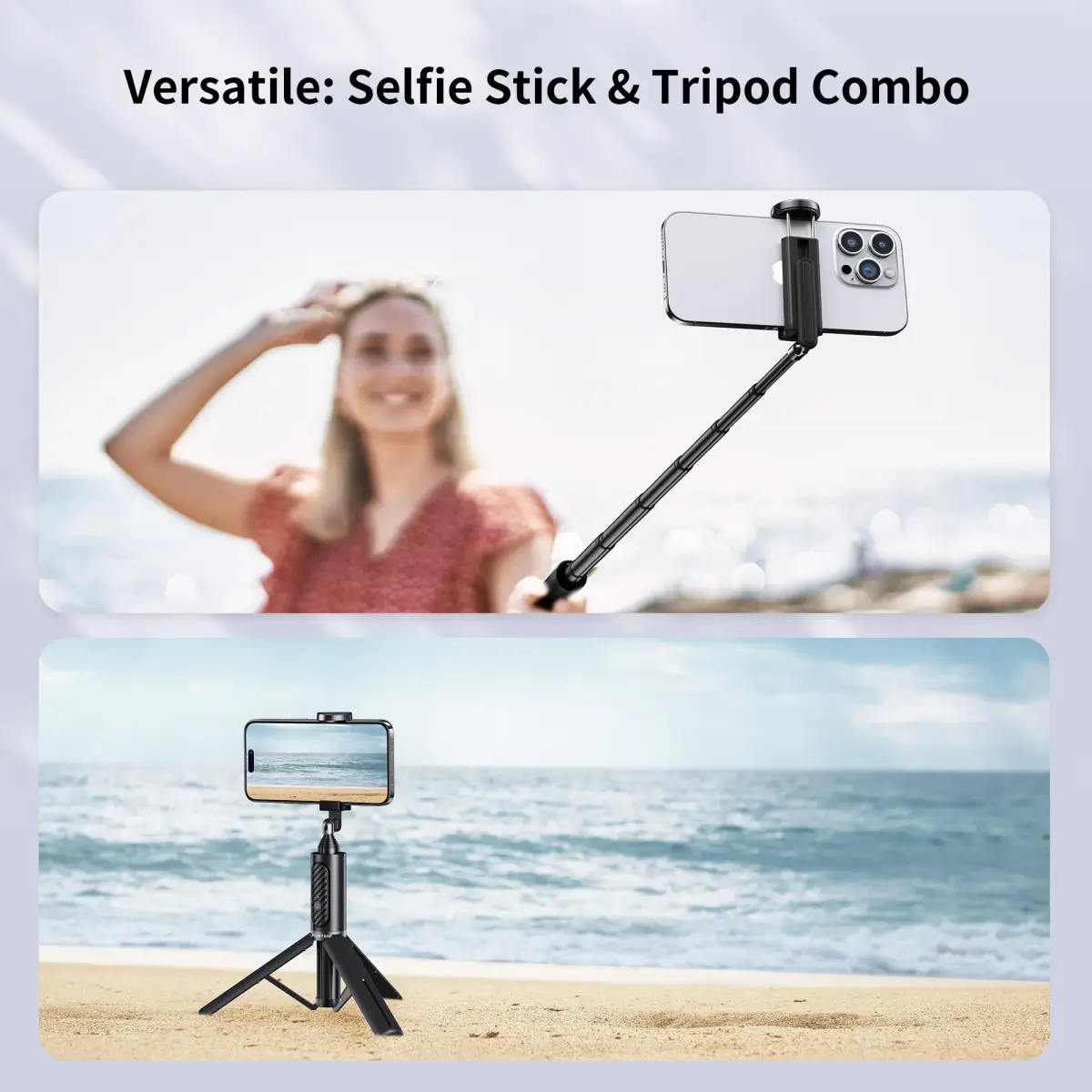 ATUMTEK Selfie Stick Tripod 80cm (31.3") with Bluetooth Remote | Integrated Aluminum Design for iPhone & Samsung - view 7