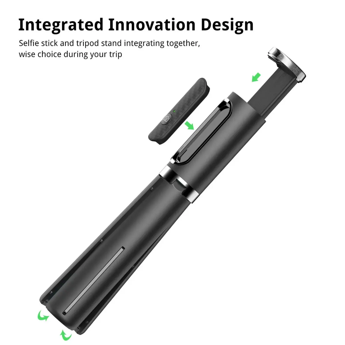 ATUMTEK Selfie Stick Tripod 80cm (31.3") with Bluetooth Remote | Integrated Aluminum Design for iPhone & Samsung - view 2