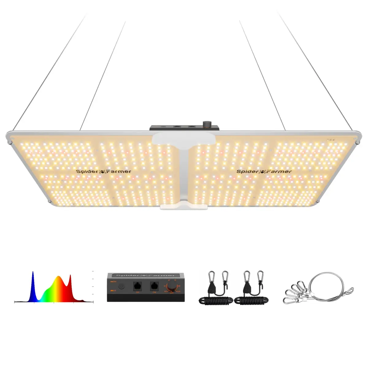 Spider Farmer SF2000 LED Grow Light 200W 2x4 ft Coverage | Full Spectrum Dimmable for Indoor Plants - main product image