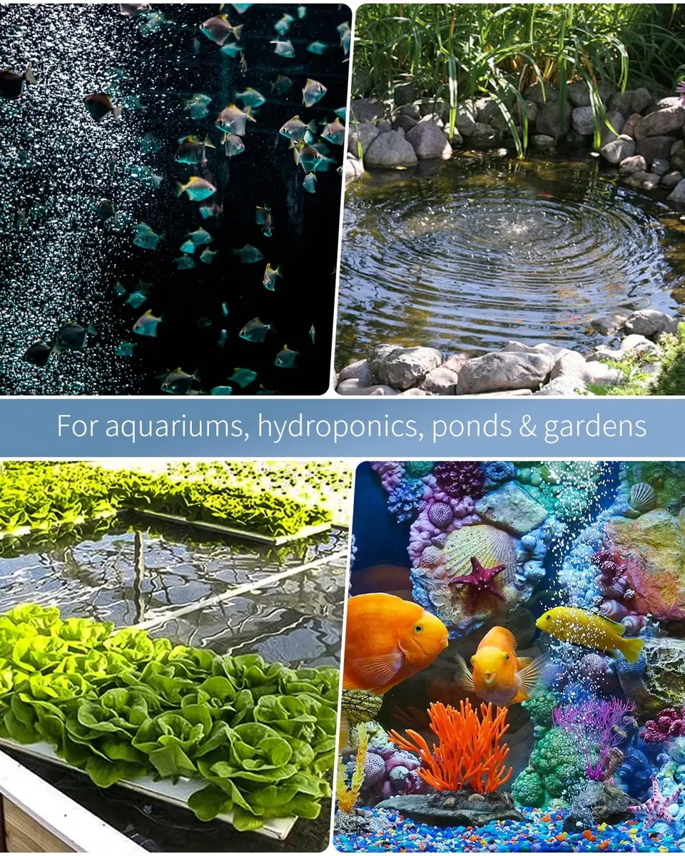 Pawfly Aquarium Air Pump 254 GPH | Ultra Quiet, Adjustable, 4 Ports for Fish Tanks & Ponds - view 7