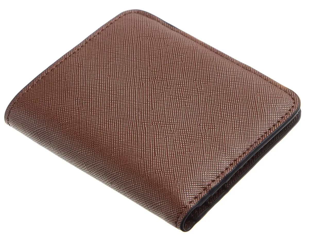 Toughergun Women's Slim Leather Wallet in CH Deep Brown - RFID Protected Compact Bifold Mini Purse - view 3