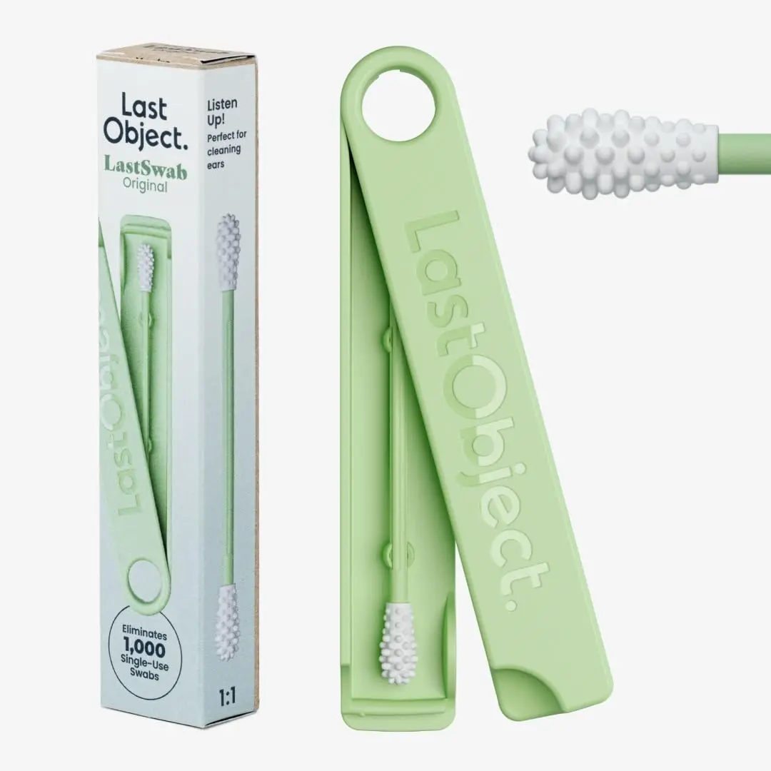 LastSwab Reusable Cotton Swabs Green | Eco-Friendly Zero Waste Alternative for Ear Cleaning & Beauty Touch-ups - main product image