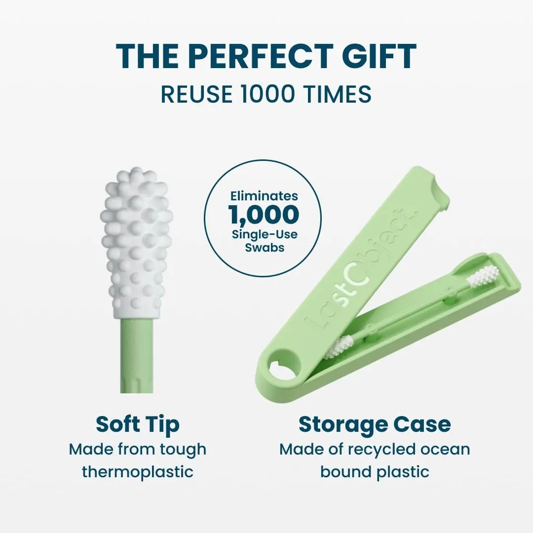LastSwab Reusable Cotton Swabs Green | Eco-Friendly Zero Waste Alternative for Ear Cleaning & Beauty Touch-ups - view 4