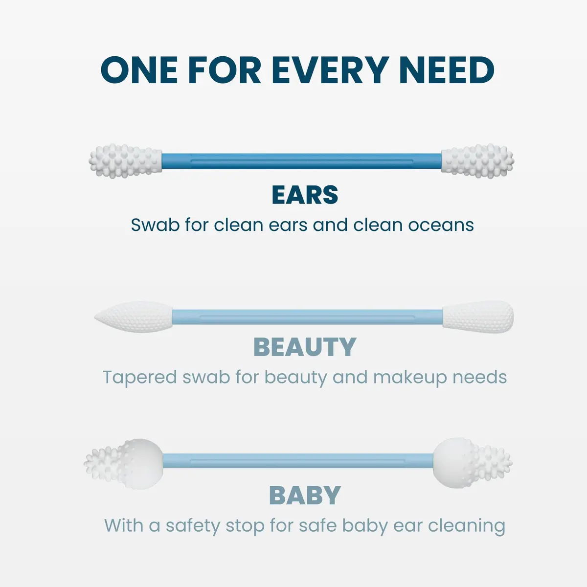 LastSwab Reusable Cotton Swabs for Ear Cleaning Blue | Sustainable Alternative to Single-Use Q Tips - view 5