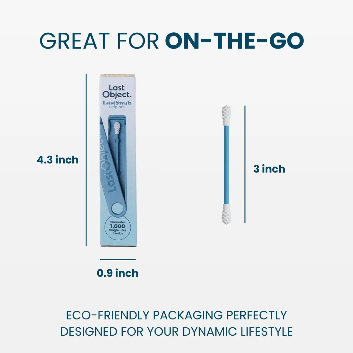 LastSwab Reusable Cotton Swabs for Ear Cleaning Blue | Sustainable Alternative to Single-Use Q Tips - view 3
