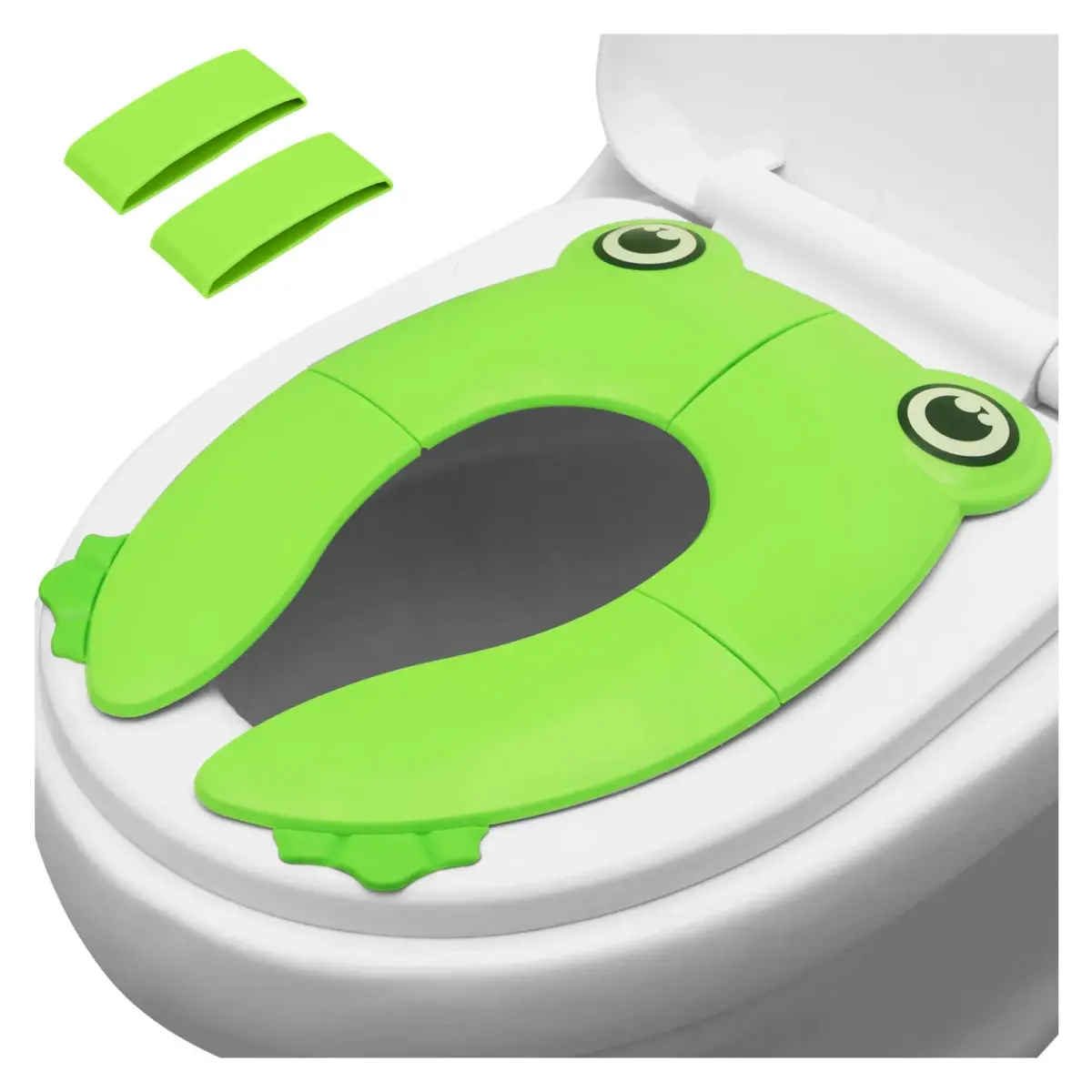 PandaEar Folding Froggy Travel Toilet Seat Cover for Toddlers | 2.51 cm (1 inch) Height - main product image