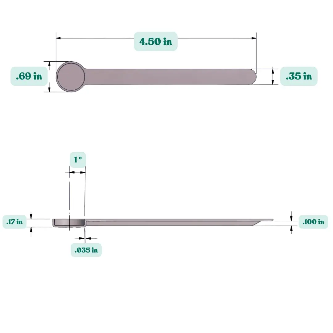 Supplement and Supply 1/8 Teaspoon (0.625 mL) Food-Grade BPA-Free Measuring Spoon Pack of 10 | Precise Portion Control - view 2
