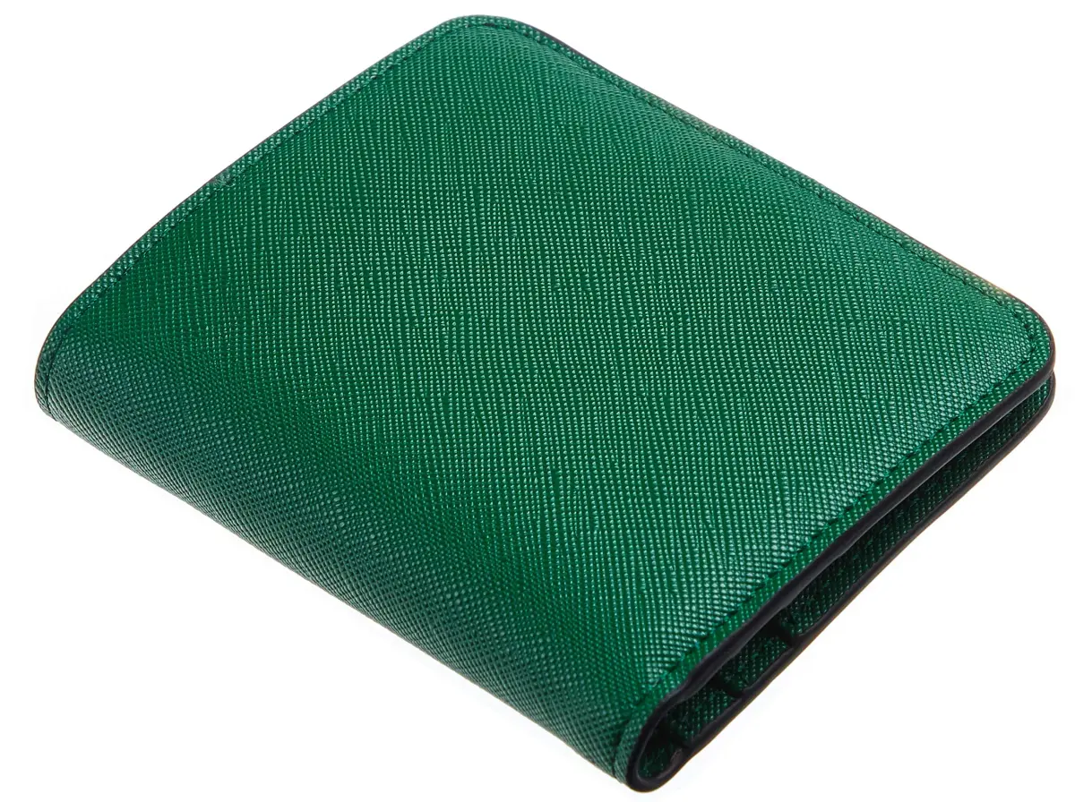 Toughergun CH Green Women's Slim Leather RFID Bifold Mini Wallet Purse - view 3