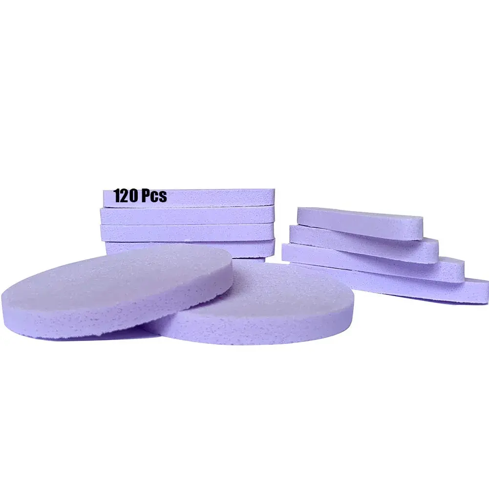 Tegelrying Compressed Facial Sponges, 120 Count Purple | Professional Makeup Removal & Cleansing - main product image