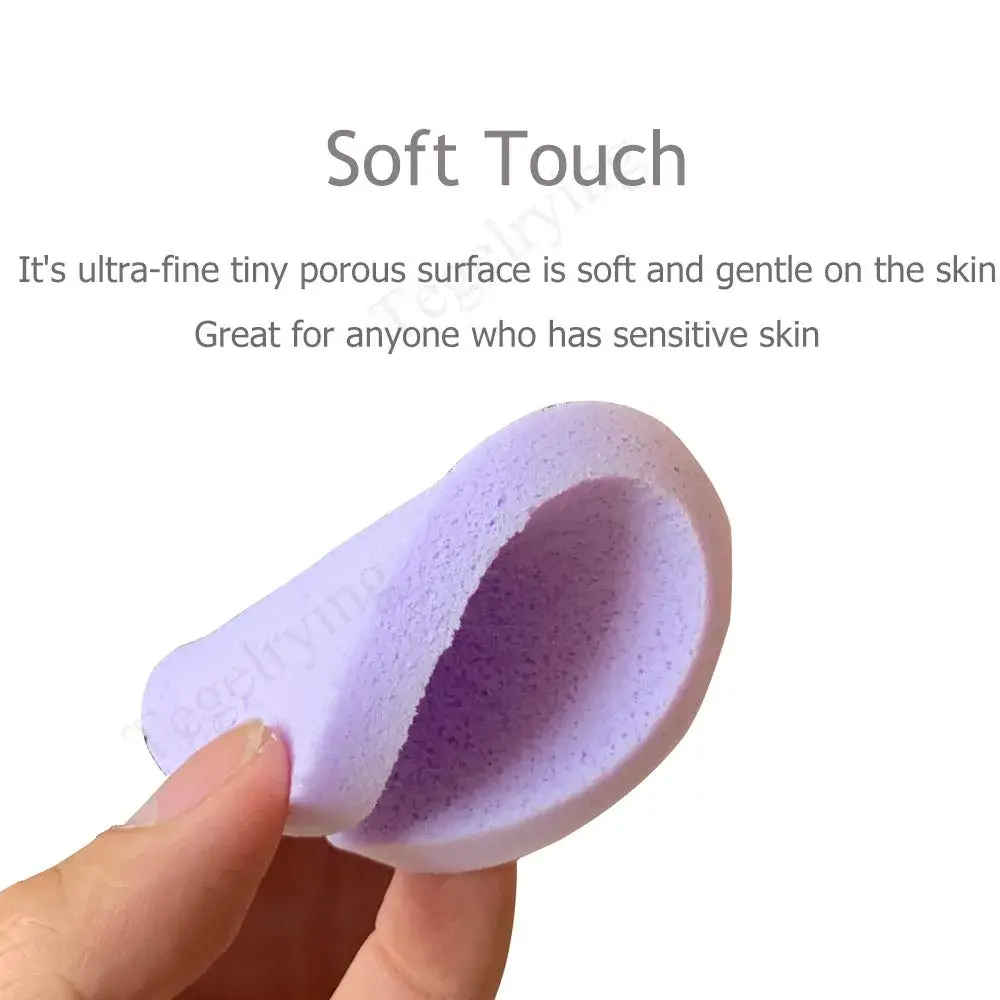 Tegelrying Compressed Facial Sponges, 120 Count Purple | Professional Makeup Removal & Cleansing - view 3