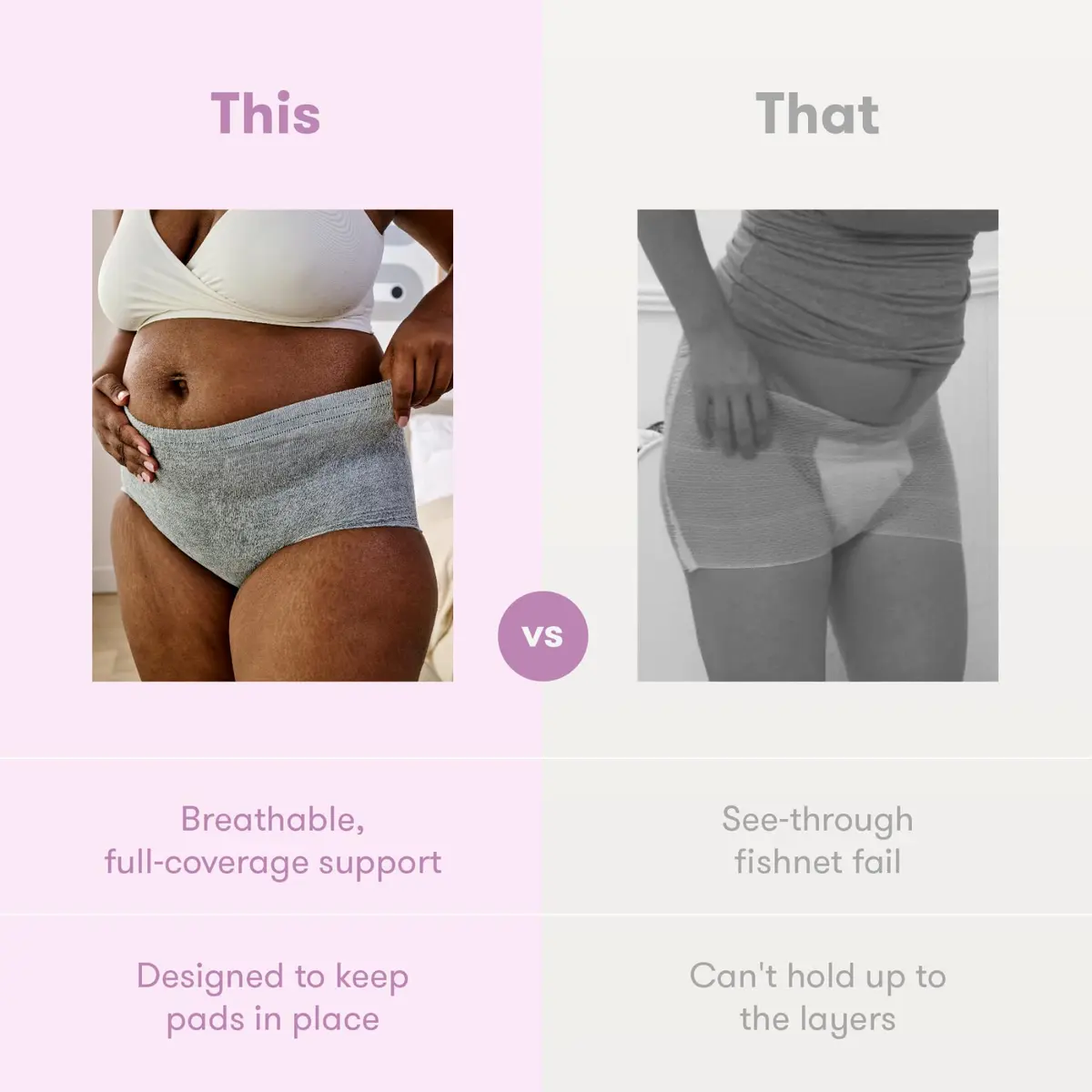 Frida Mom Disposable Postpartum Underwear, High Waist C-Section Panties, 8 Count | Breathable Microfiber & Spandex - view 6