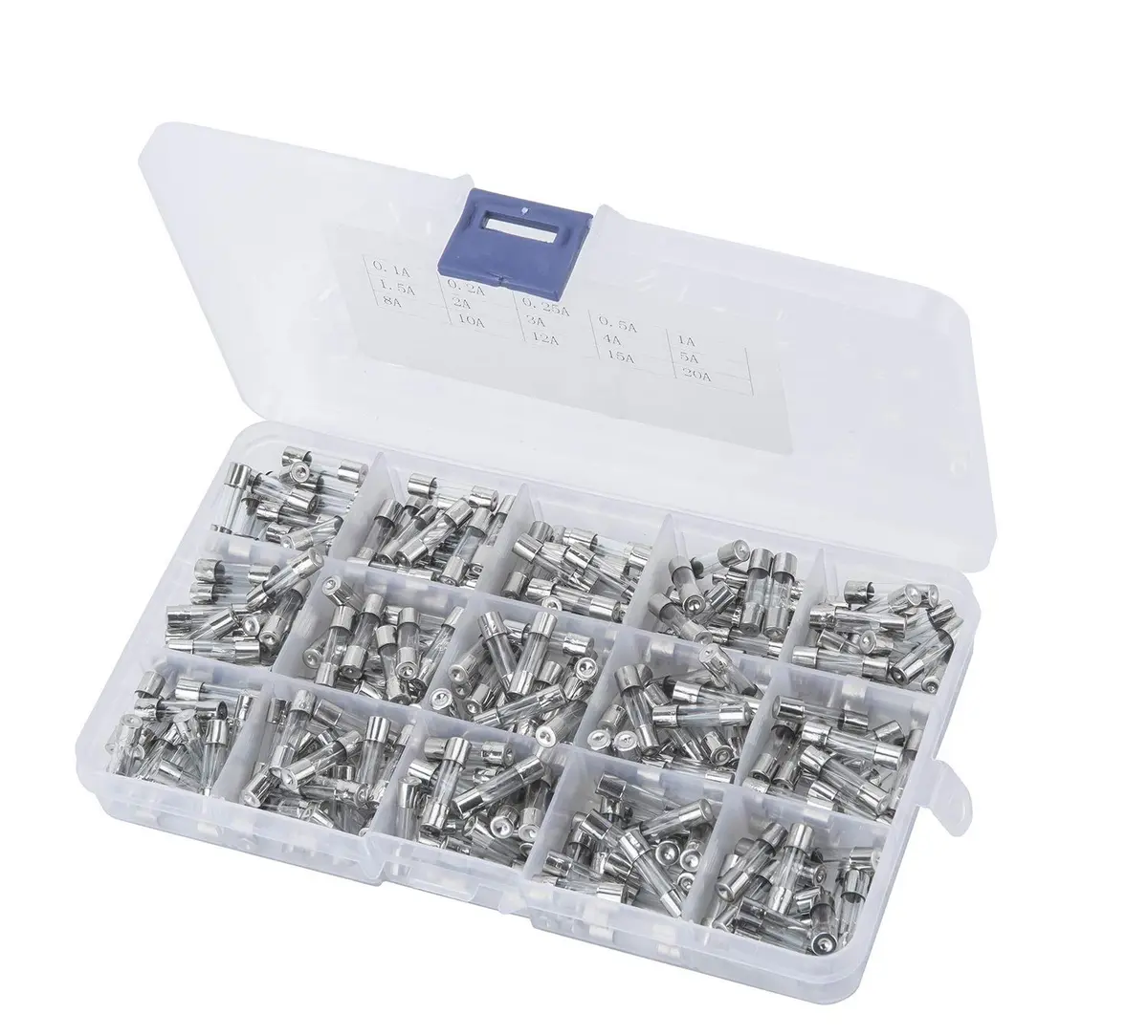 MCIGICM Fast-Blow Glass Fuse Assortment 5 x 20mm | 15 Values, 300 Pcs, 250V, USA Import - view 4