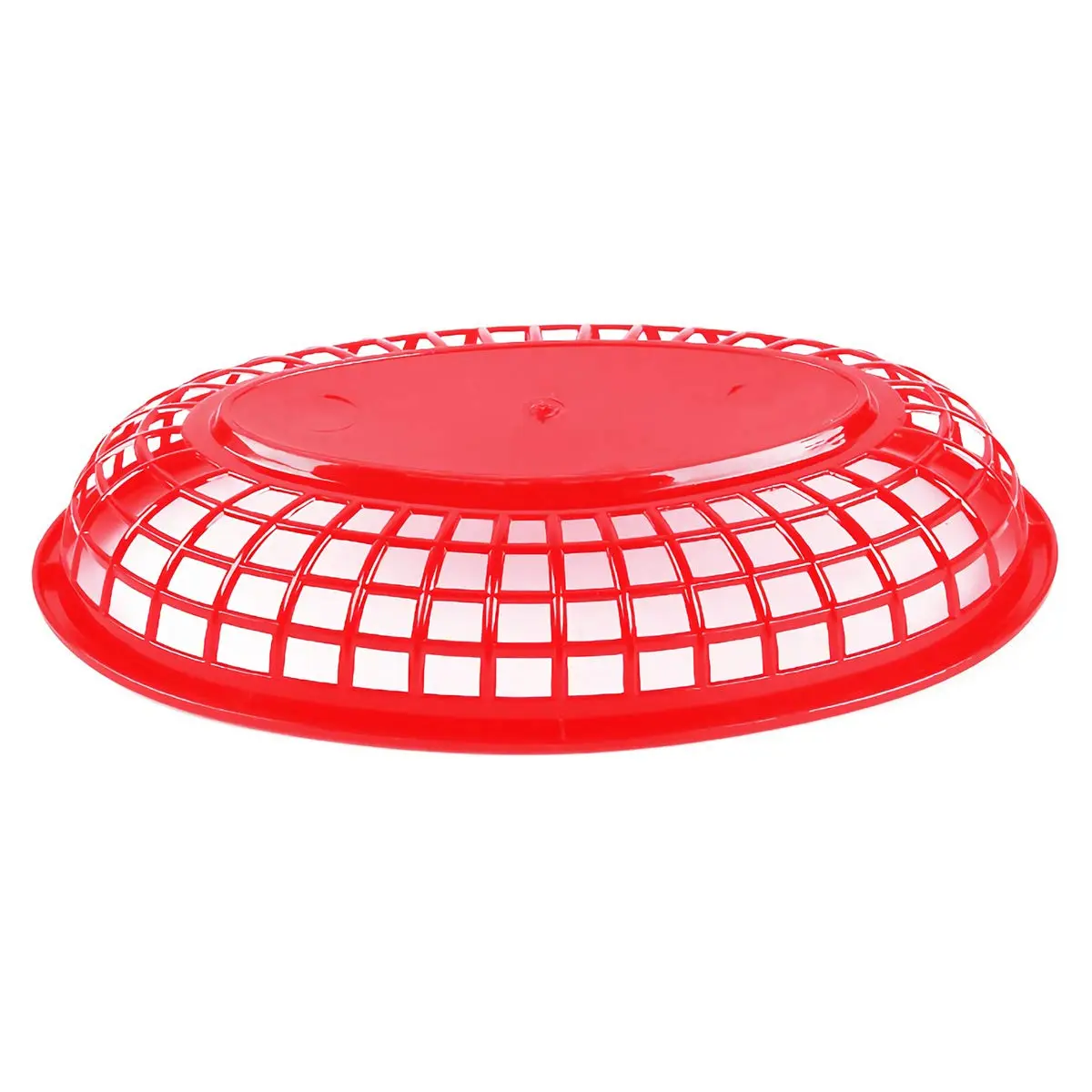 Kingrol 50 Pack Oval Fast Food Baskets, 8.9 x 5.6 x 1.5 Inch Plastic Storage Basket Bin for Home, Office, School, Picnic - view 2