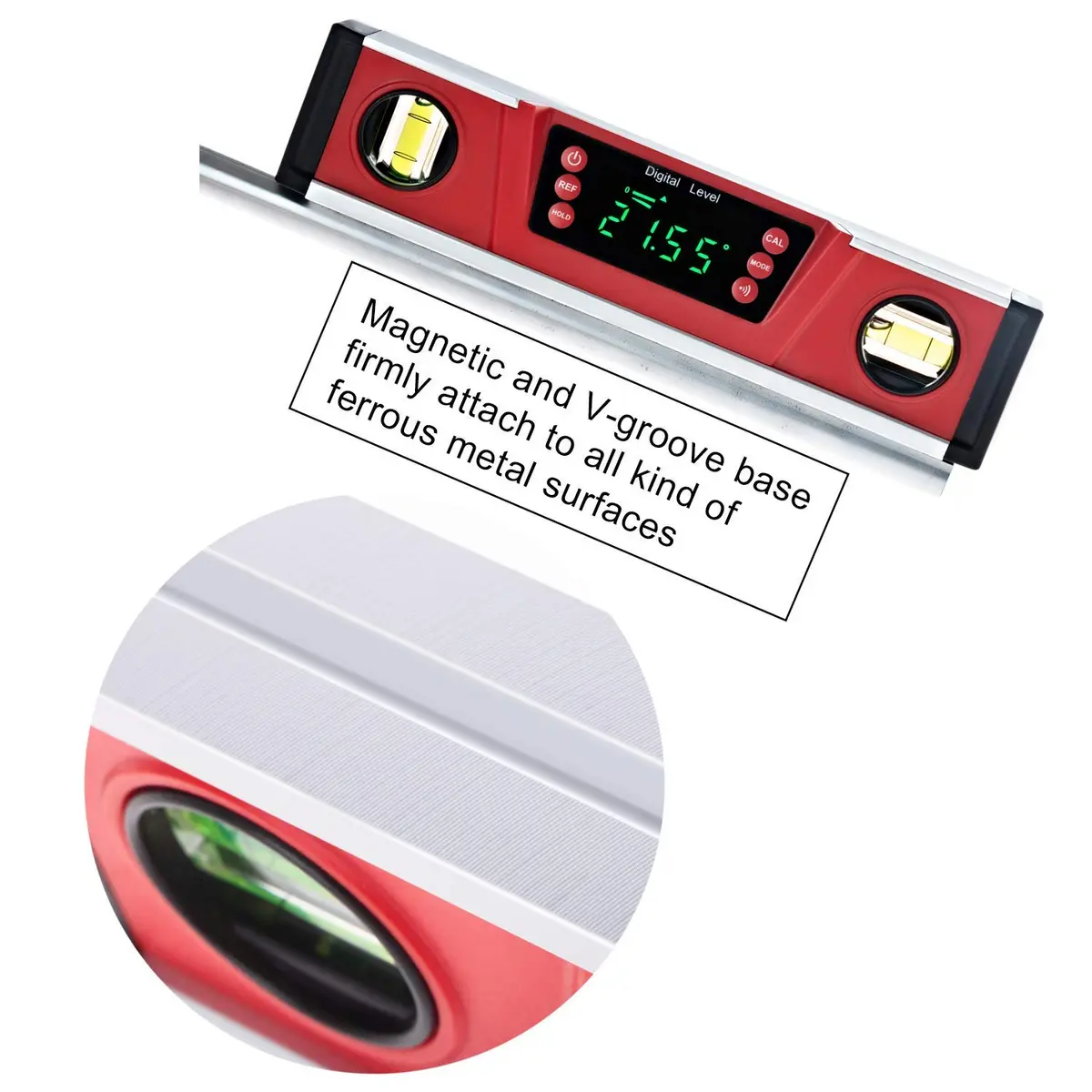 2PM TOOLS 10-Inch Digital Torpedo Level & Protractor | IP54 Dust/Water Resistant | Magnetic Base | Bright LED Display - view 3