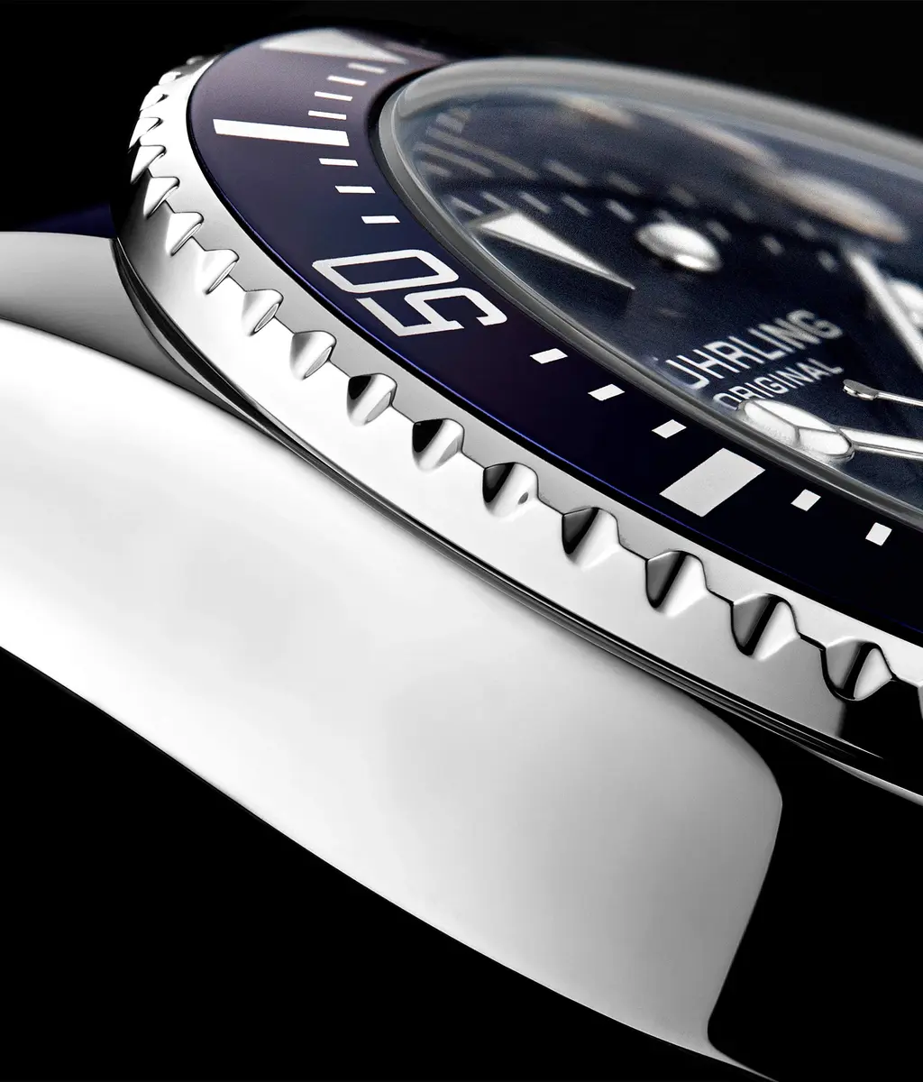 Stuhrling Original Men’s Dive Watch 42mm Stainless Steel | Water Resistant to 100M, Japanese Quartz, Rubber Strap - view 8