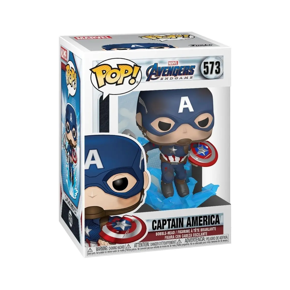 Funko POP! Marvel Captain America with Broken Shield & Mjolnir Vinyl Bobblehead 9.5 cm (3.75 inches) | Endgame Collectible - main product image