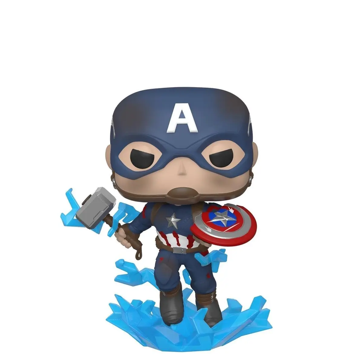Funko POP! Marvel Captain America with Broken Shield & Mjolnir Vinyl Bobblehead 9.5 cm (3.75 inches) | Endgame Collectible - view 2