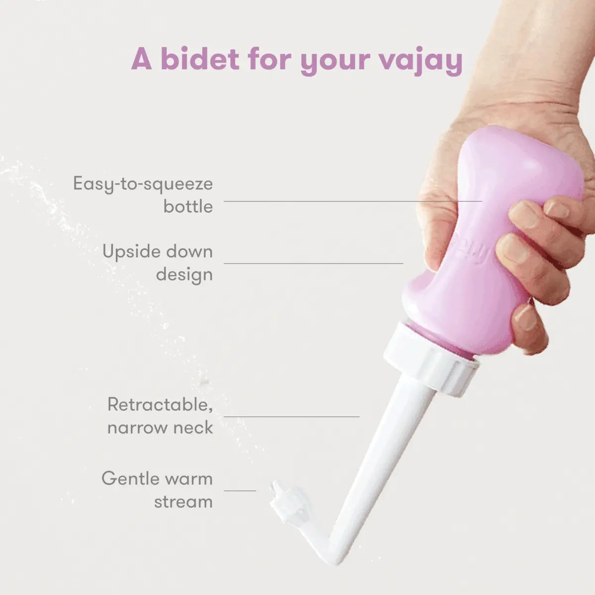 Frida Mom Upside Down Peri Bottle for Postpartum Care, Portable Bidet 296ml (10 Fl Oz) | Essential Postpartum Recovery Tool - view 3