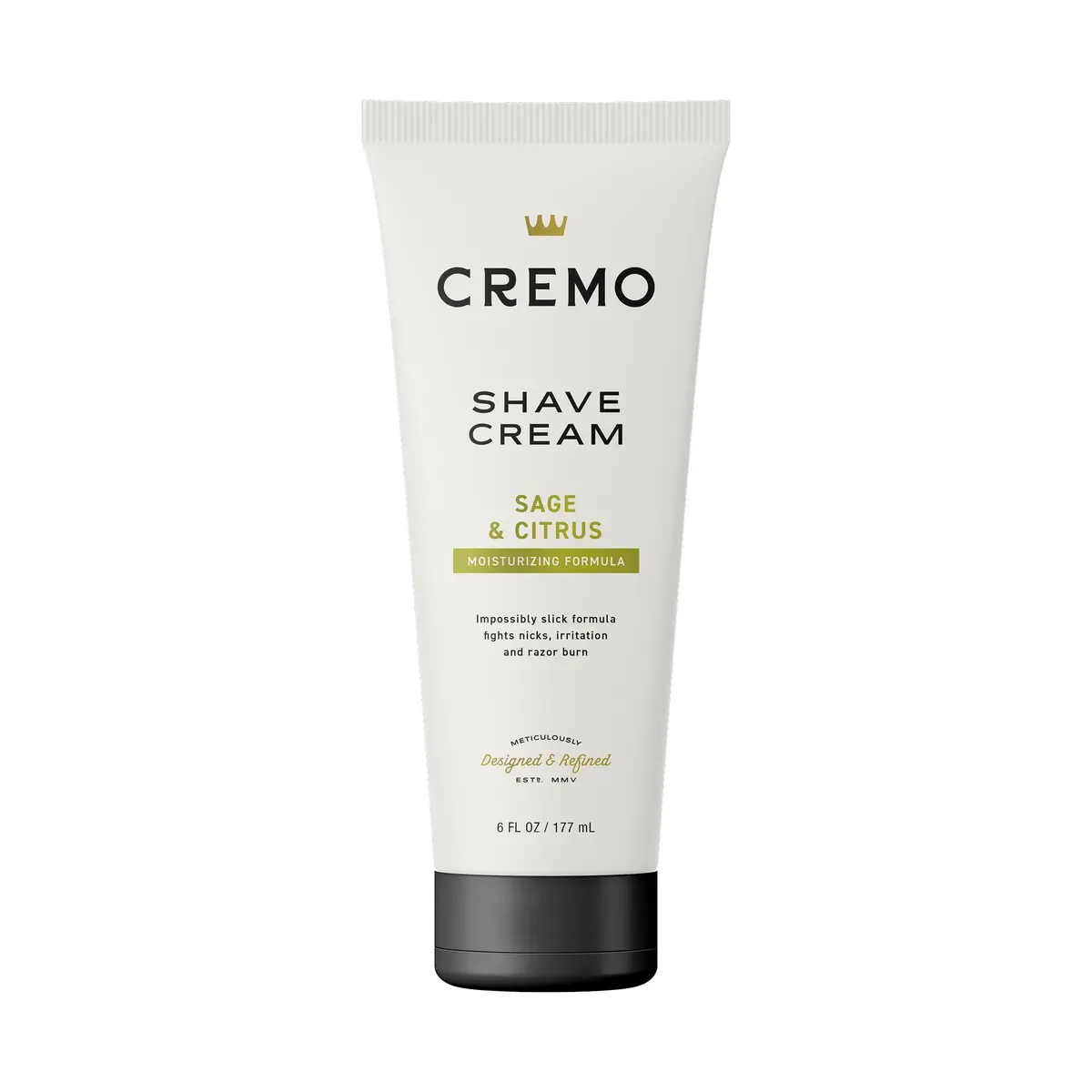 Cremo Shaving Cream for Men, Sage & Citrus, 177ml (6 Fl Oz) | Slick Formula for Barber Grade Shave - main product image
