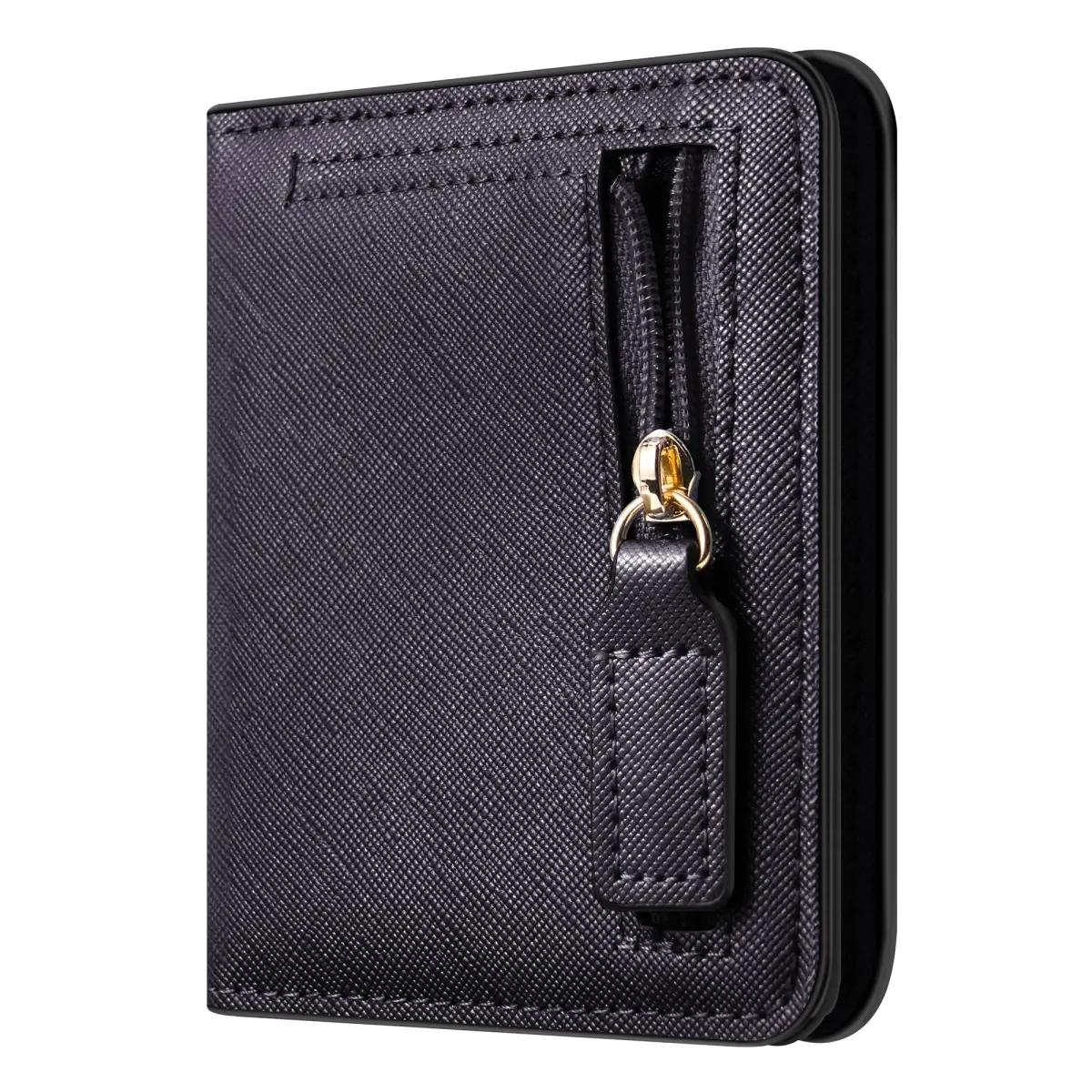 Toughergun Women's Slim Leather Wallet - CH Steel Purple, RFID Blocking, Compact Bifold Mini Purse - view 2