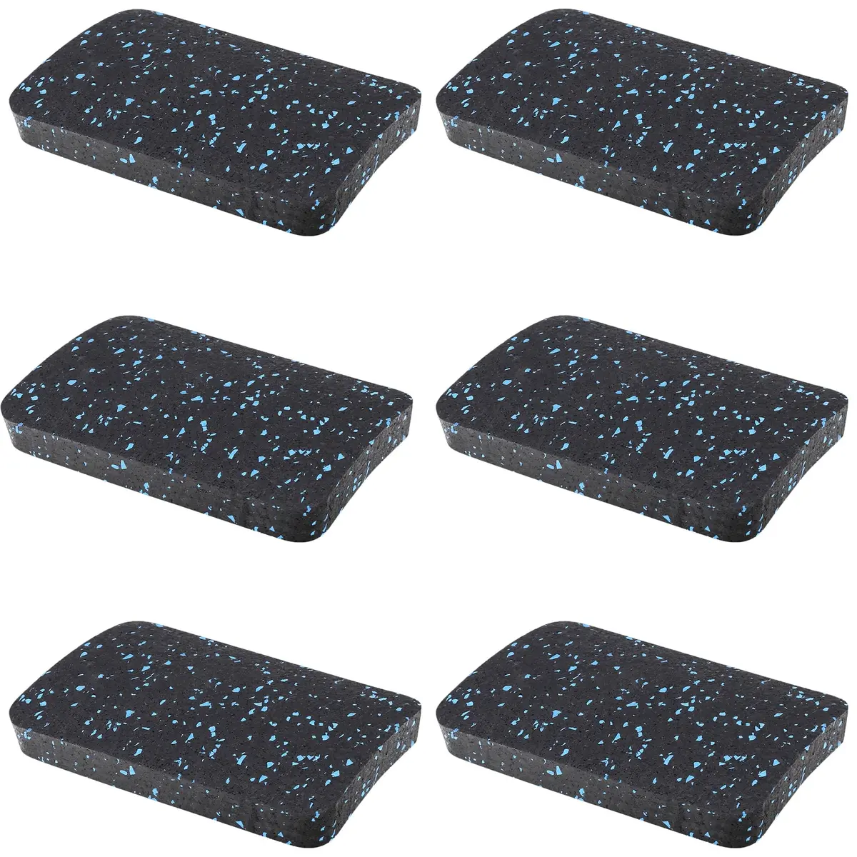 BestXD Rubber Treadmill Mat Pads, 6-Pack | Support up to 1000 lb, Vibration & Noise Absorption, Floor Protection (70-120 chars) - main product image