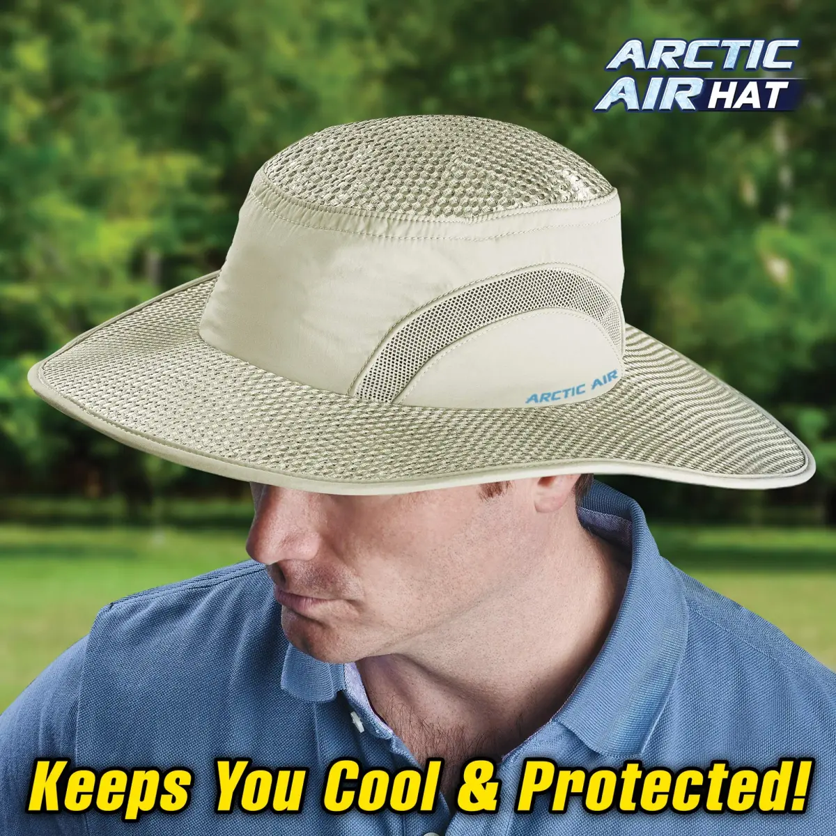 Arctic Air Evaporative Cooling Hat Beige One Size (Adjustable) | UV Reflective Technology & Hydro-Chill Cooling Liner - view 5