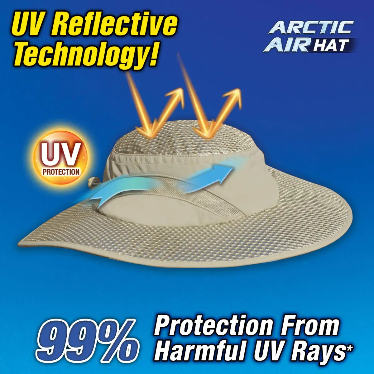Arctic Air Evaporative Cooling Hat Beige One Size (Adjustable) | UV Reflective Technology & Hydro-Chill Cooling Liner - view 4