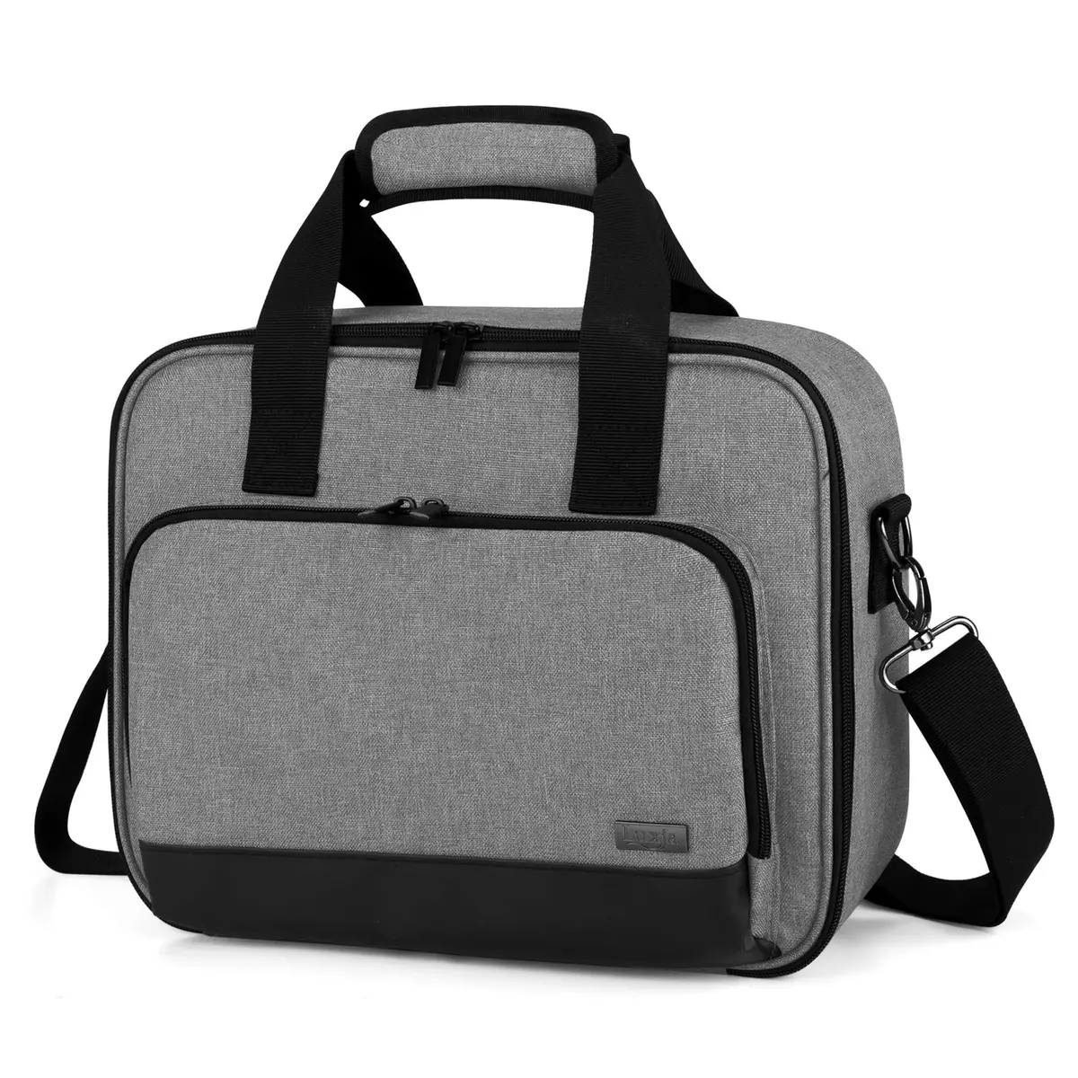 LUXJA Projector Bag with Accessories Storage Pockets, Medium, Gray | Heavy-Duty Nylon, Large Capacity - view 7