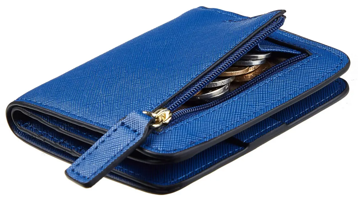 Toughergun Women's Slim Leather Wallet - CH Deep Blue, RFID Protection, Compact Bifold Mini Purse - main product image