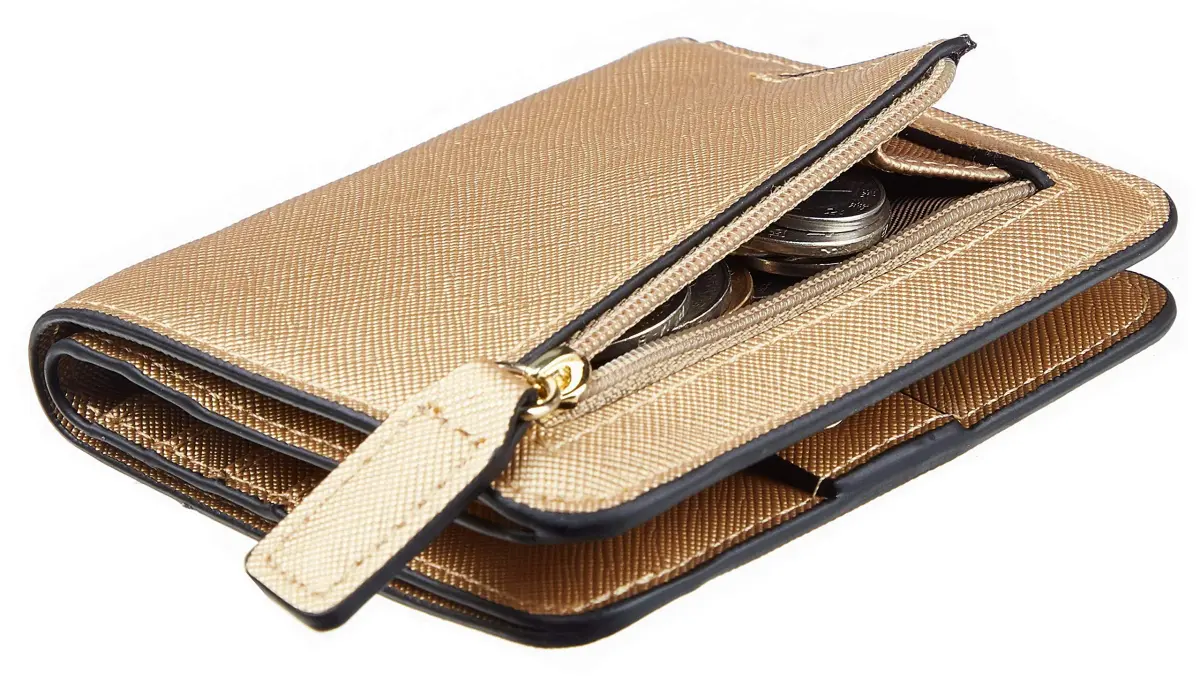 Toughergun Women's Slim Leather Wallet - CH Champagne Gold, RFID Protection, Compact Bifold Mini Purse - main product image