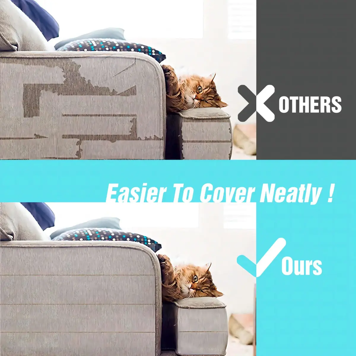 Polarduck Anti Cat Scratch Tape 4 Inches x 30 Yards | Transparent Double-Sided Furniture Protector - view 7