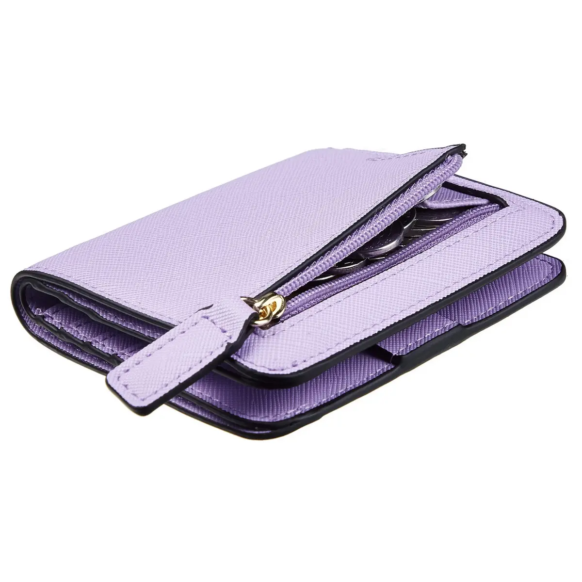 Toughergun Women's CH Light Purple Slim Leather RFID Blocking Bifold Wallet - main product image